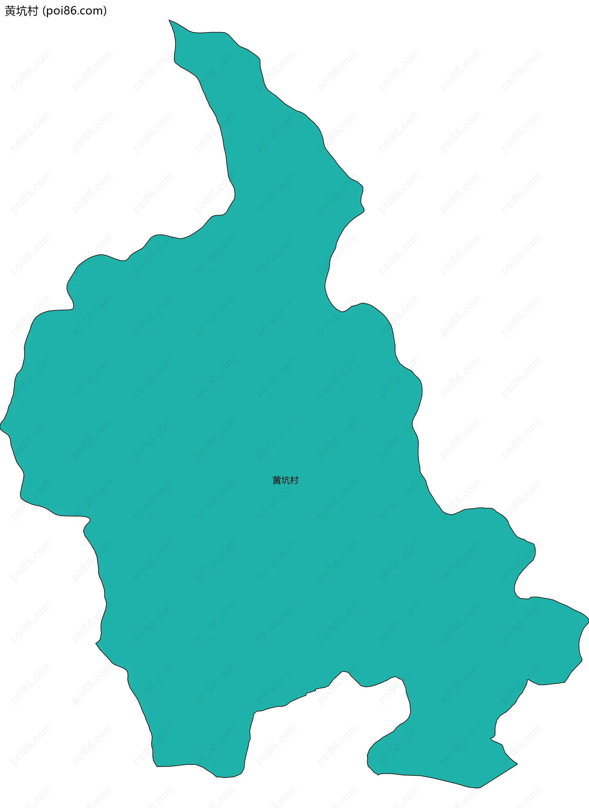 黄坑村边界地图