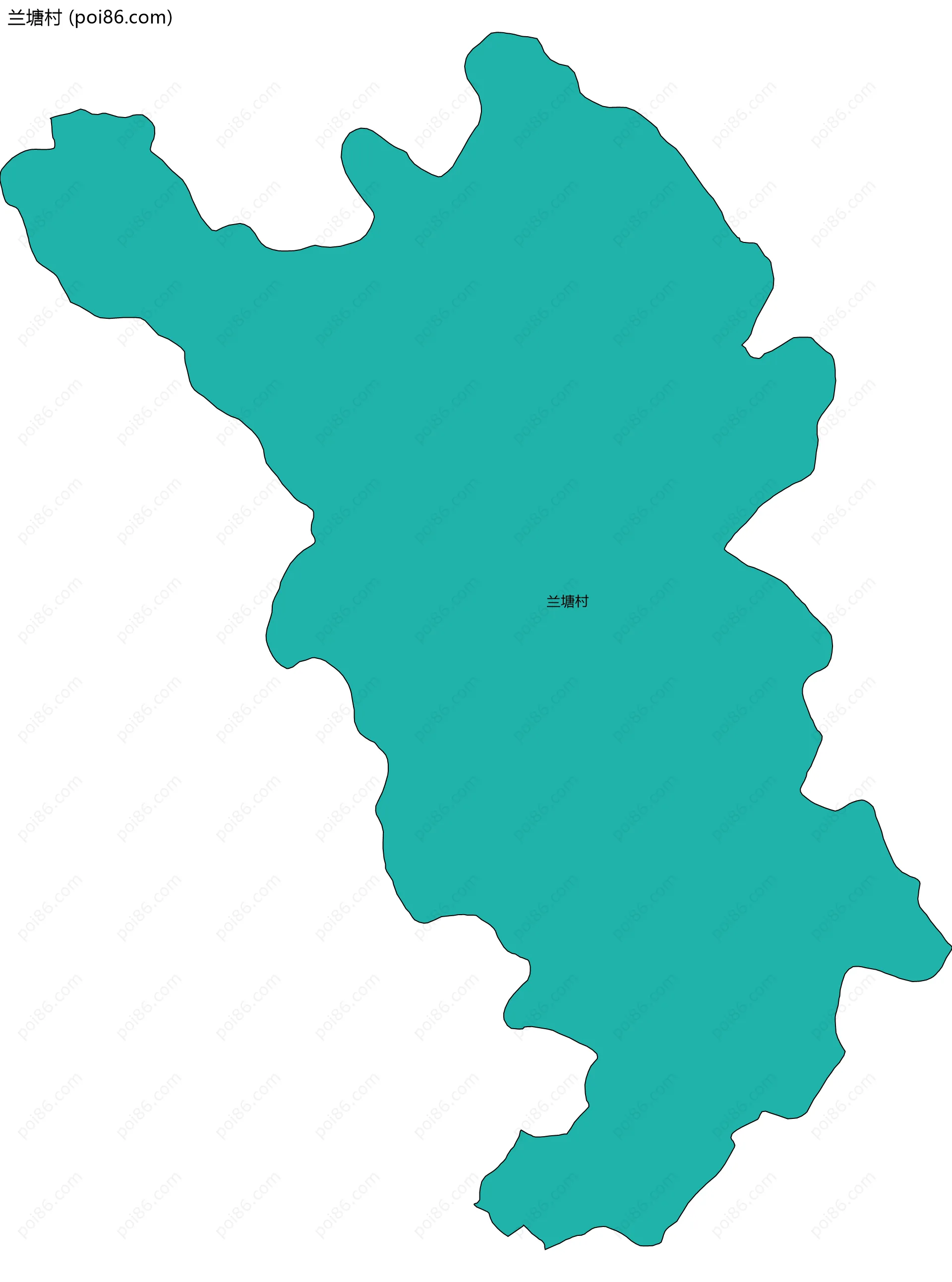 兰塘村边界地图