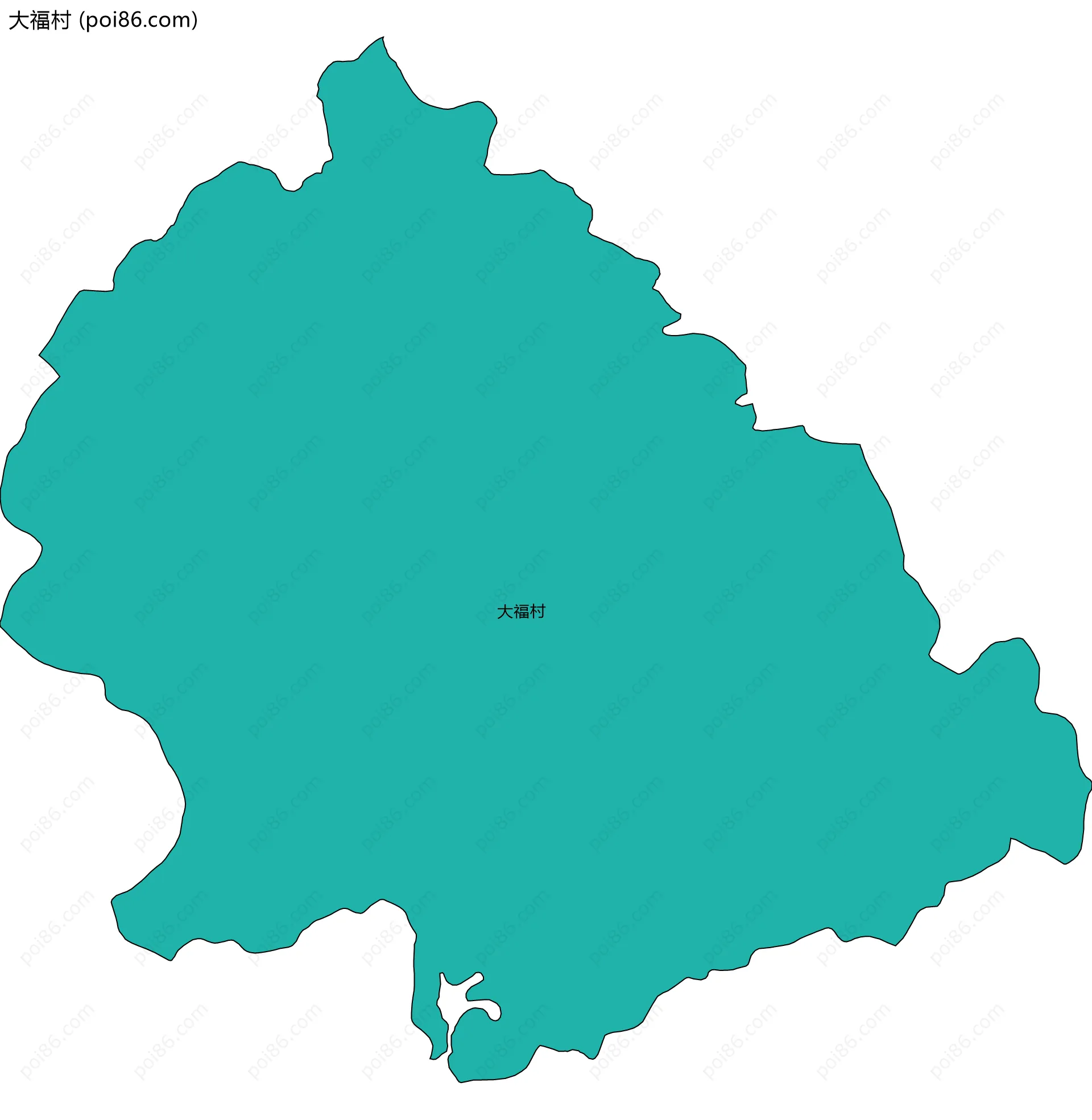 大福村边界地图