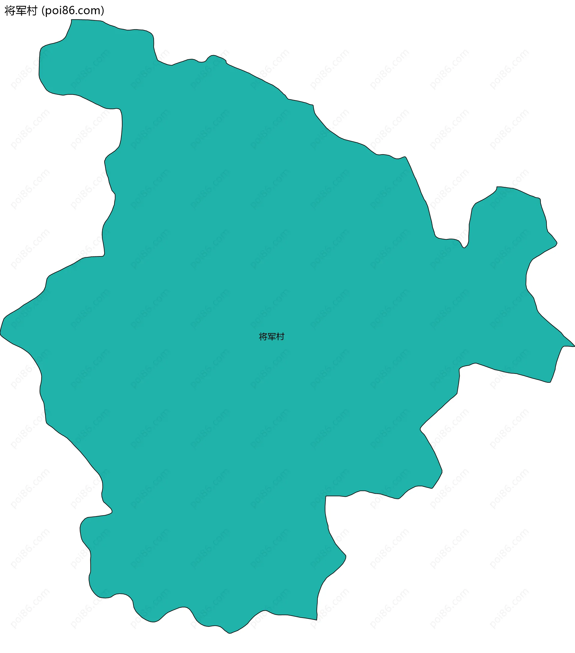 将军村边界地图