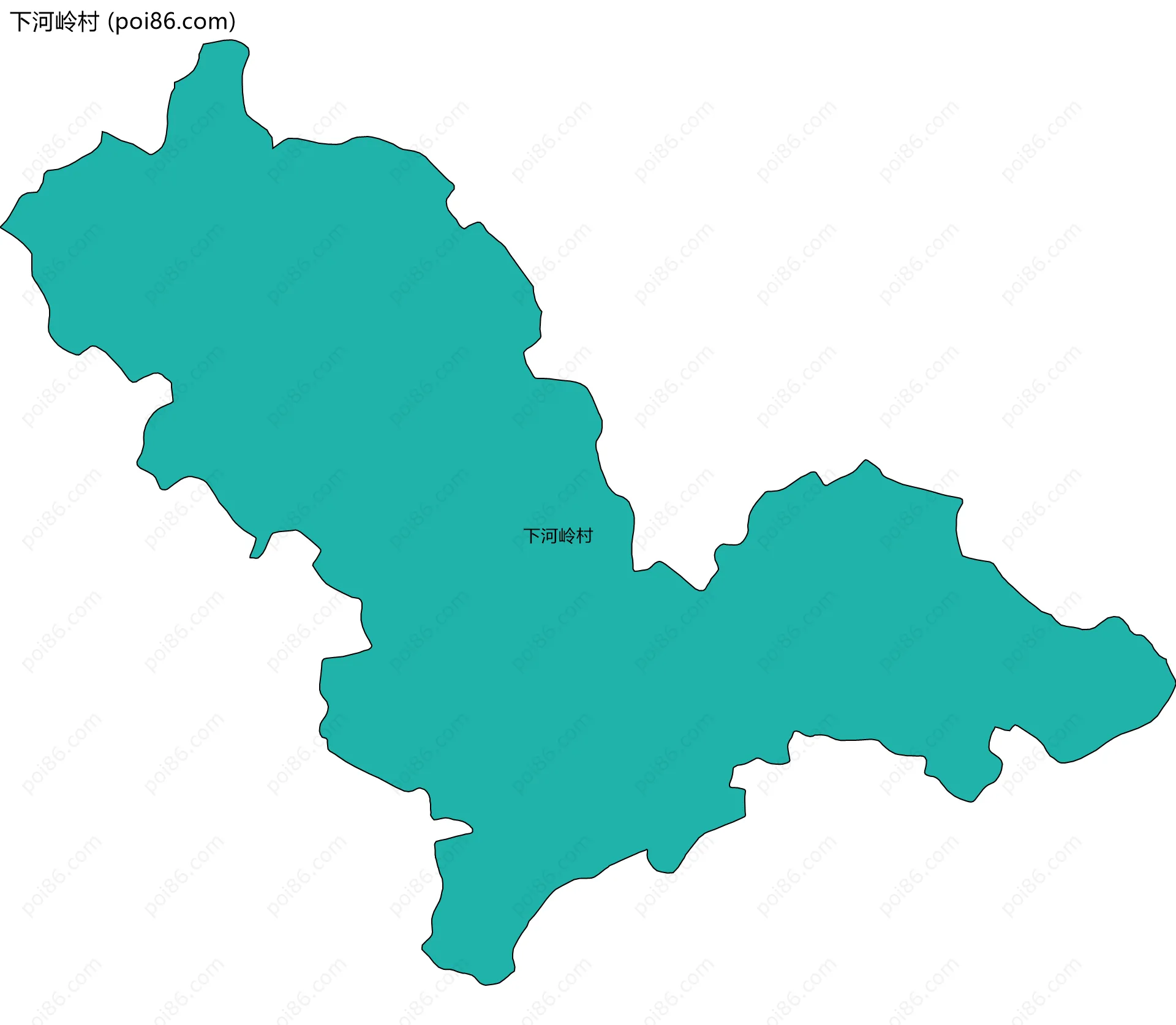 下河岭村边界地图