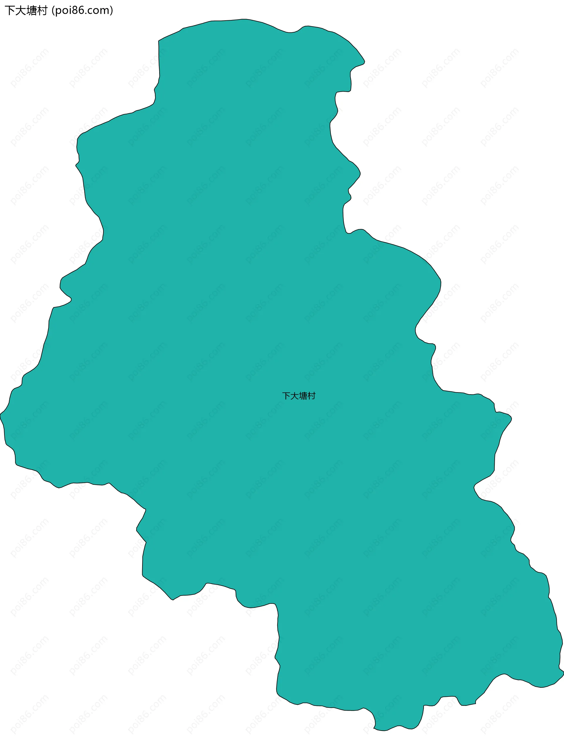 下大塘村边界地图