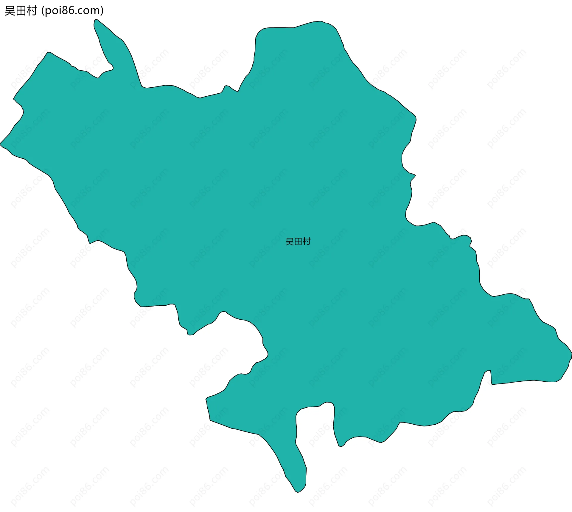 吴田村边界地图