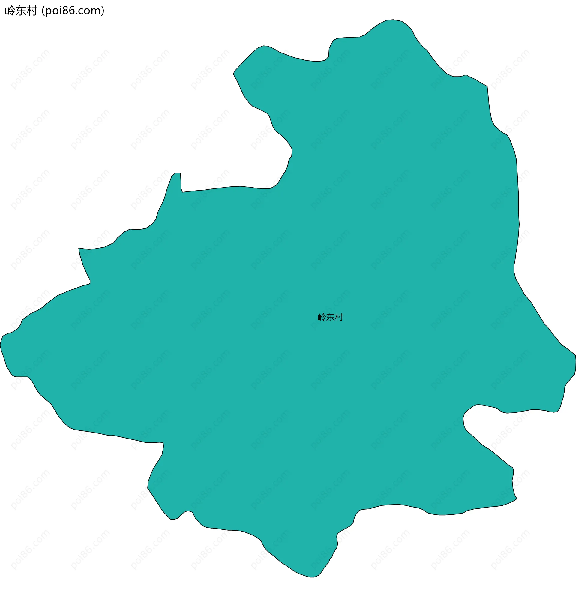 岭东村边界地图