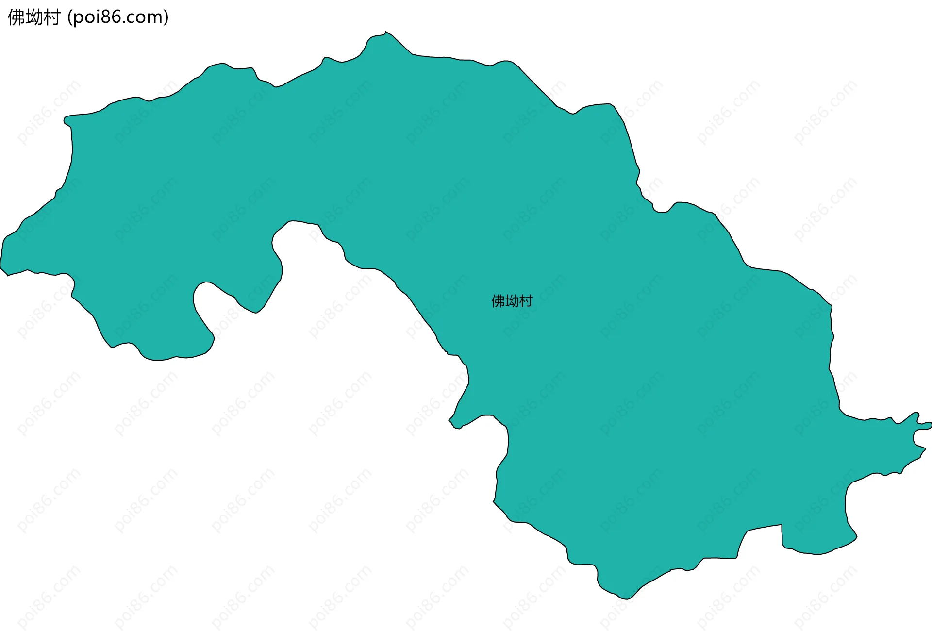 佛坳村边界地图