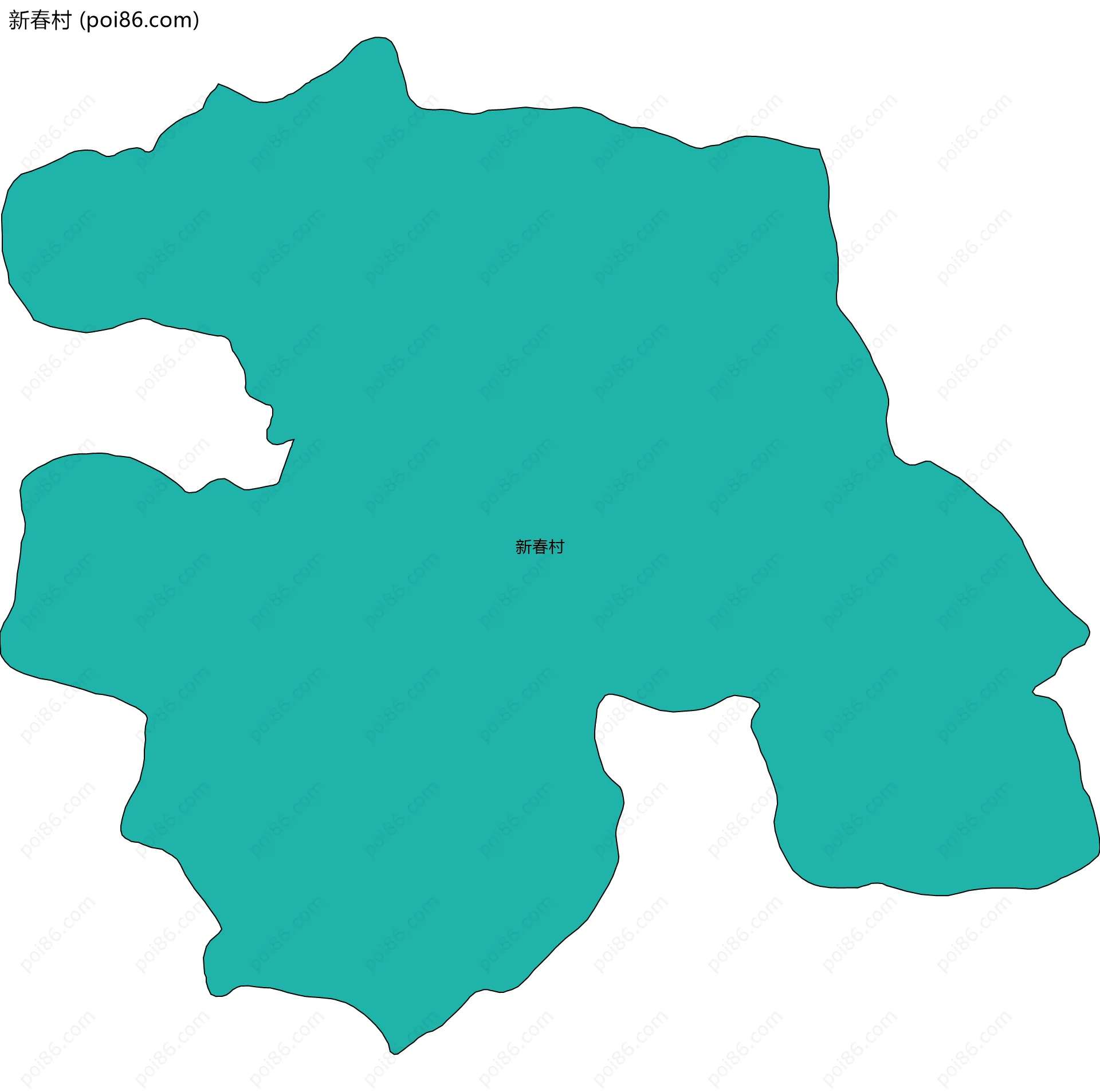 新春村边界地图