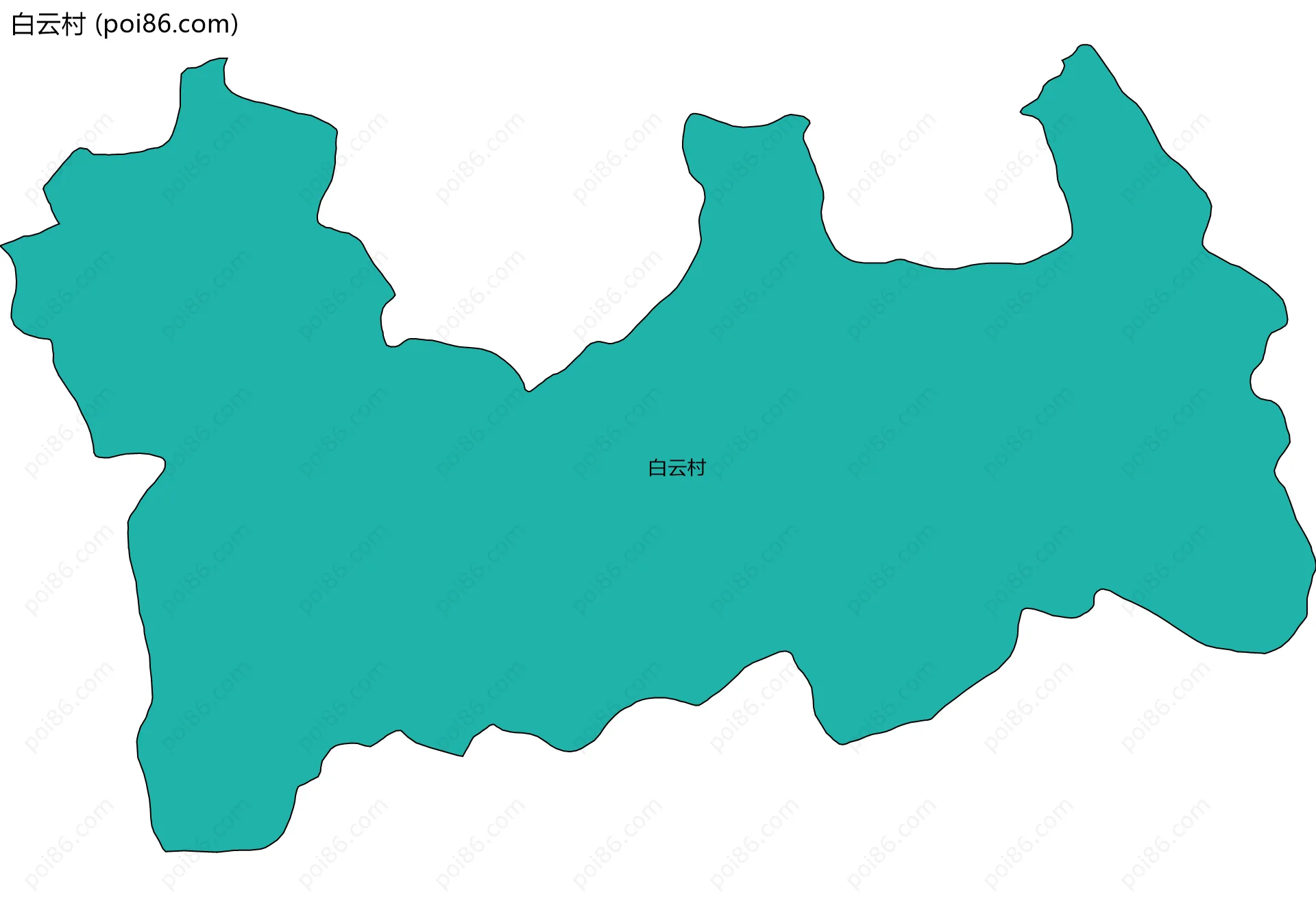 白云村边界地图