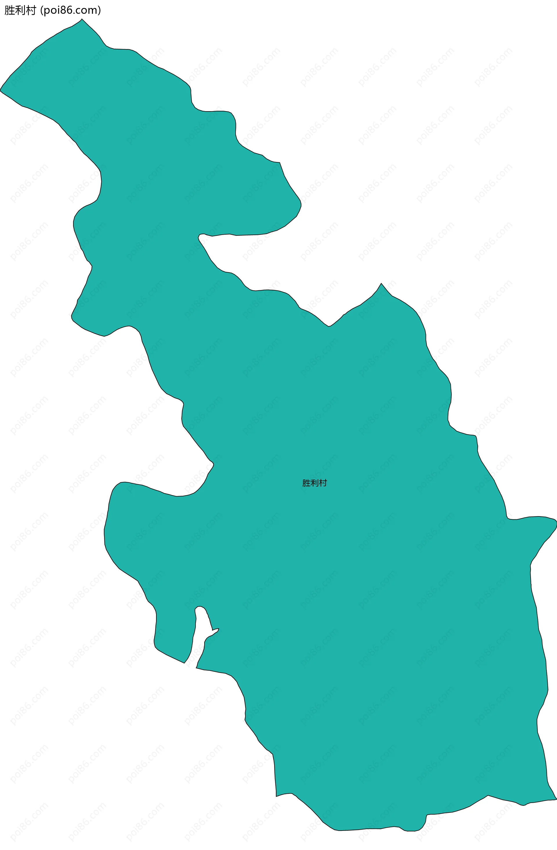 胜利村边界地图