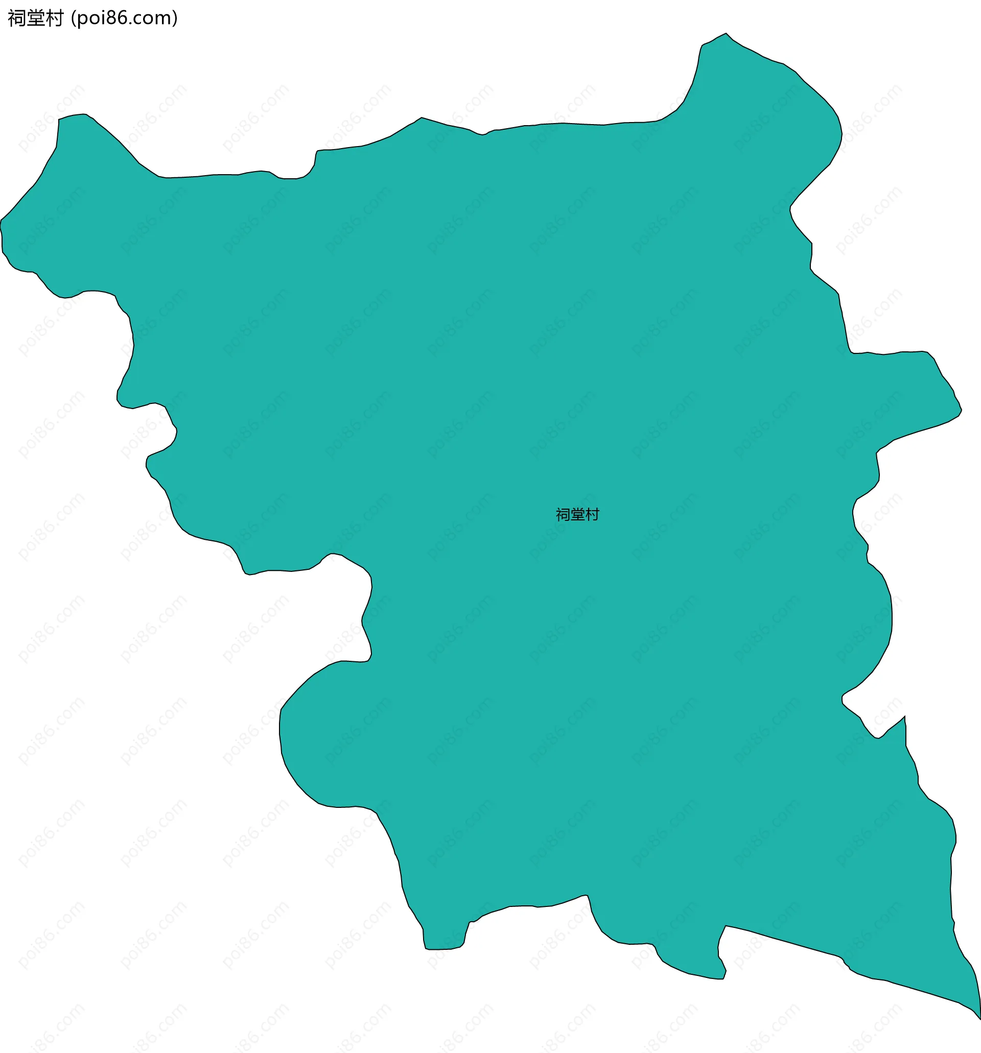 祠堂村边界地图