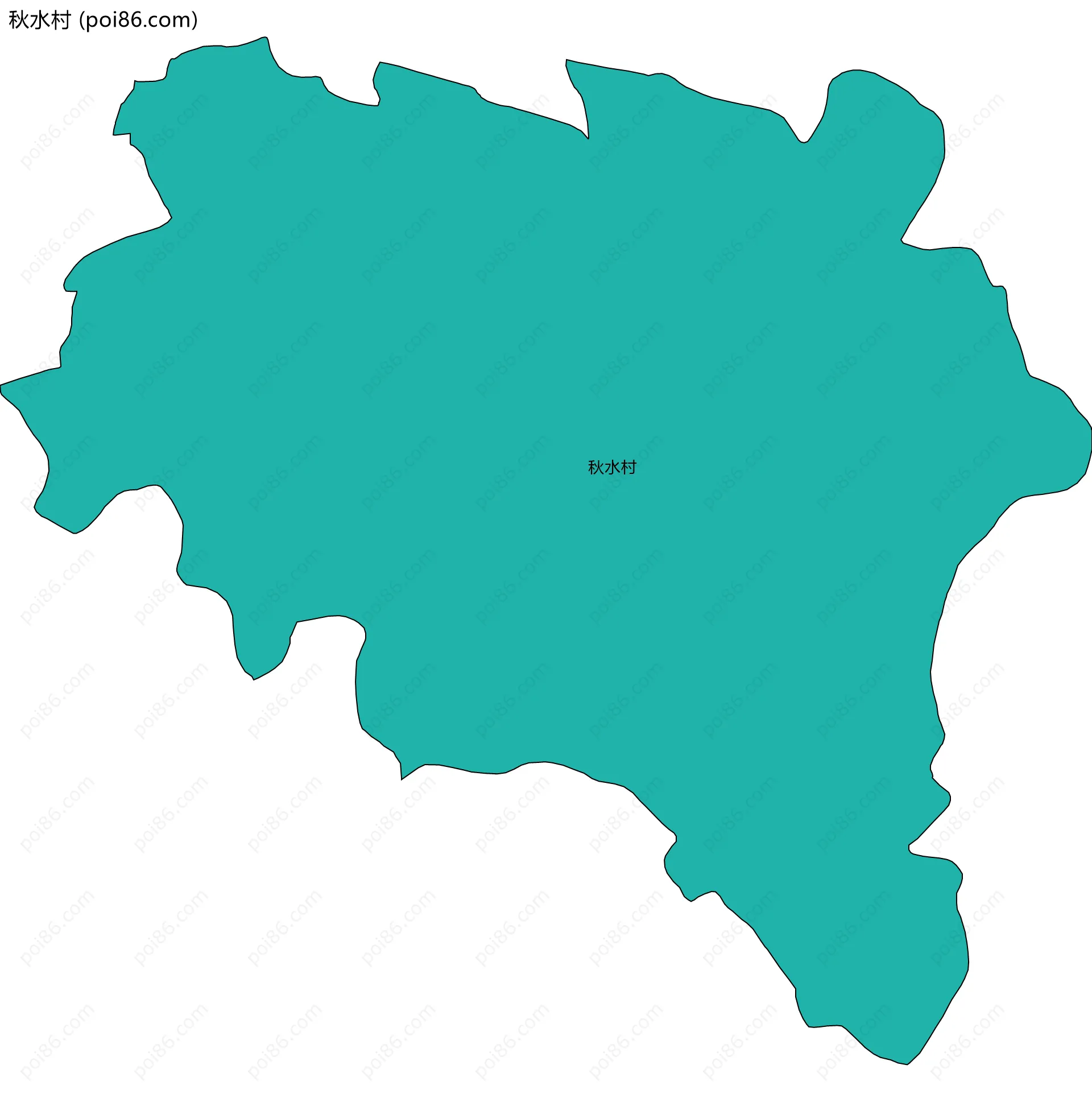 秋水村边界地图