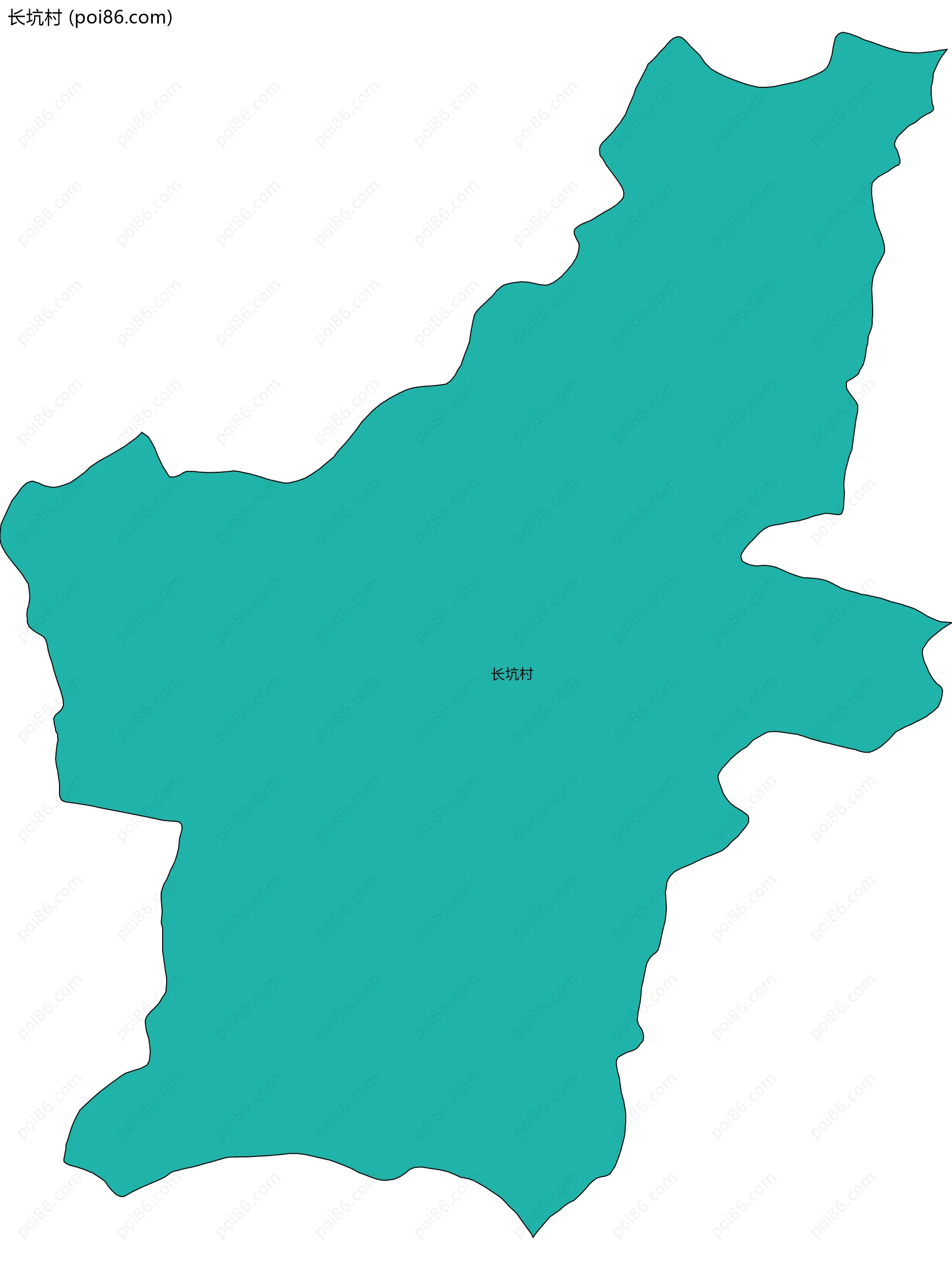 长坑村边界地图