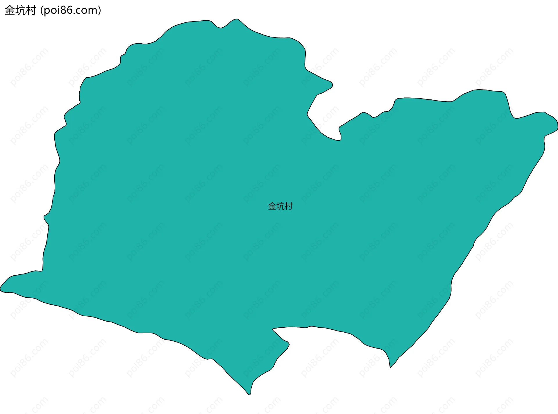 金坑村边界地图