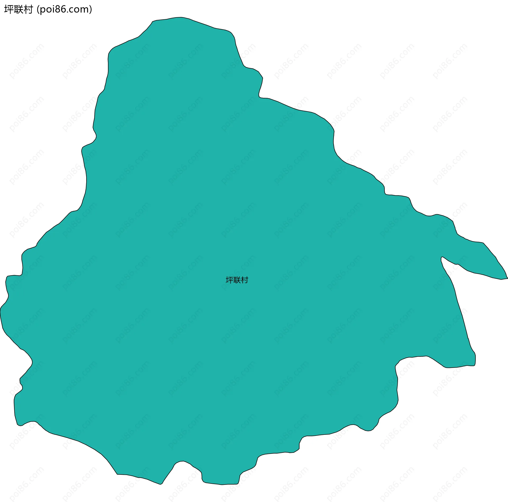 坪联村边界地图