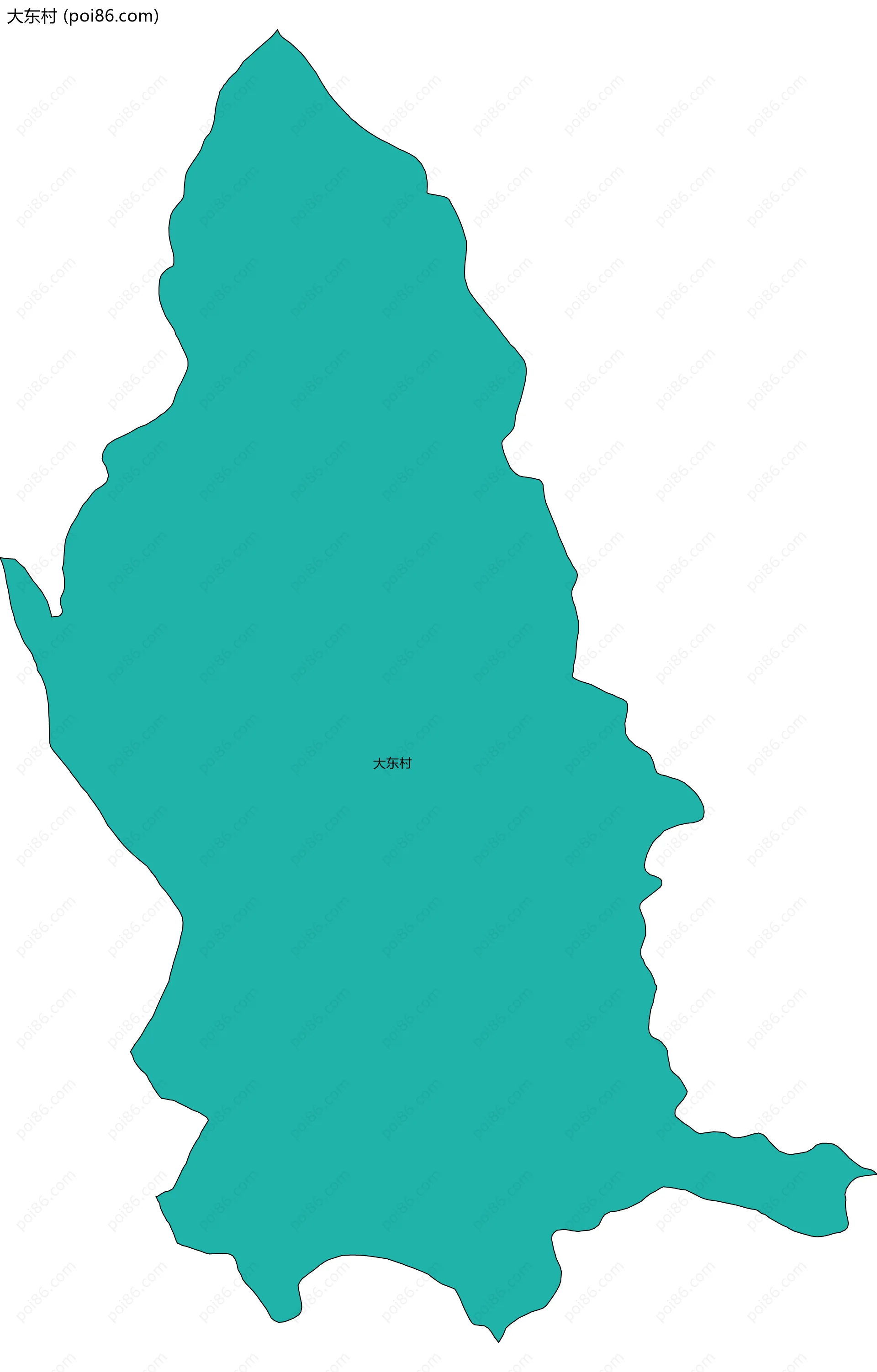 大东村边界地图