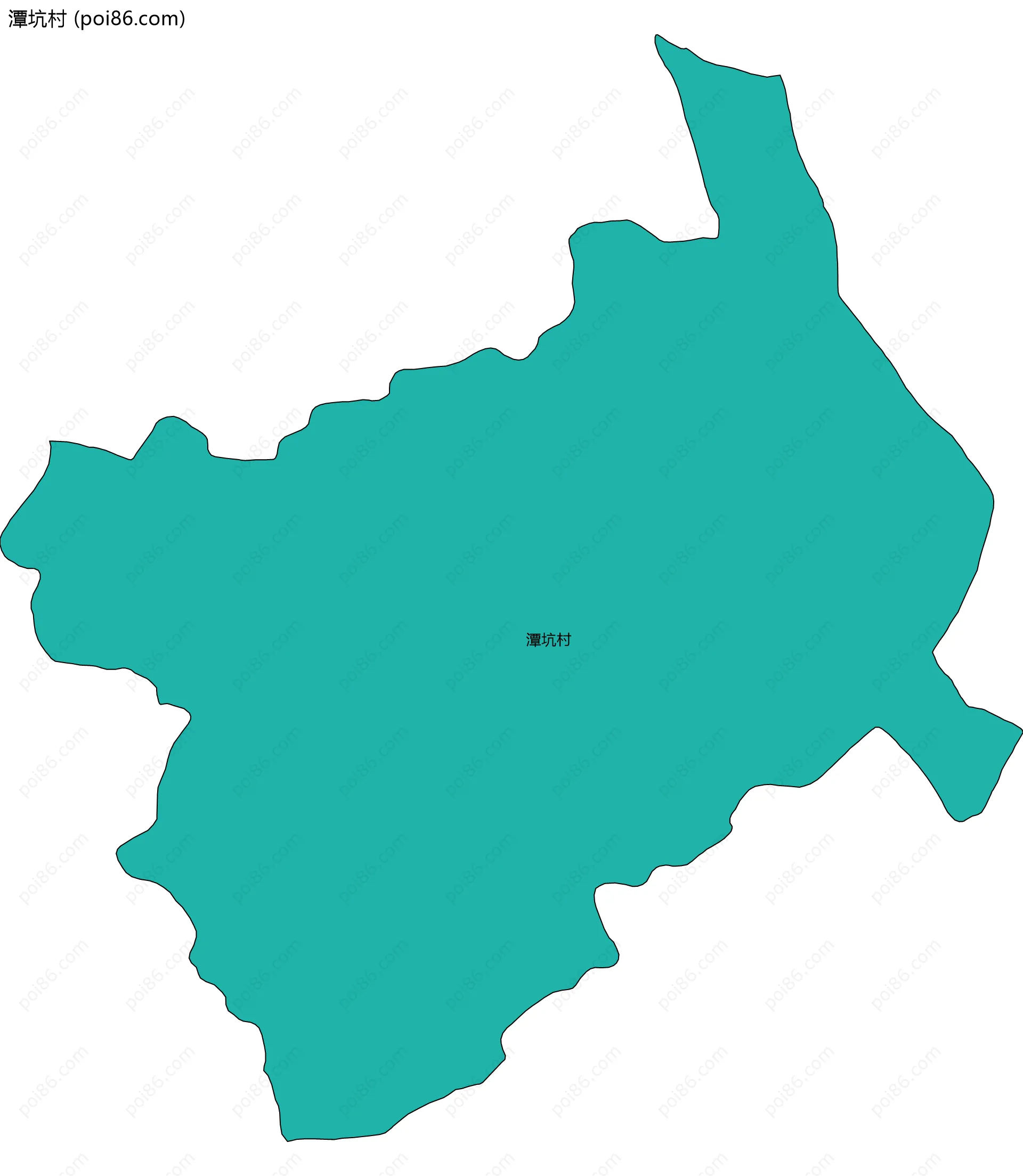 潭坑村边界地图