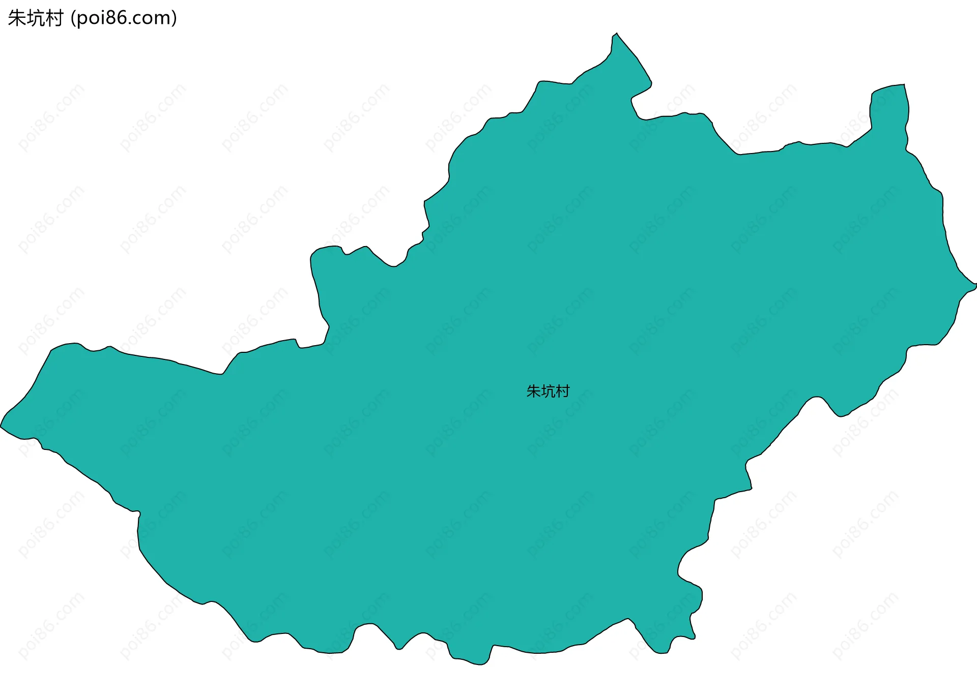 朱坑村边界地图