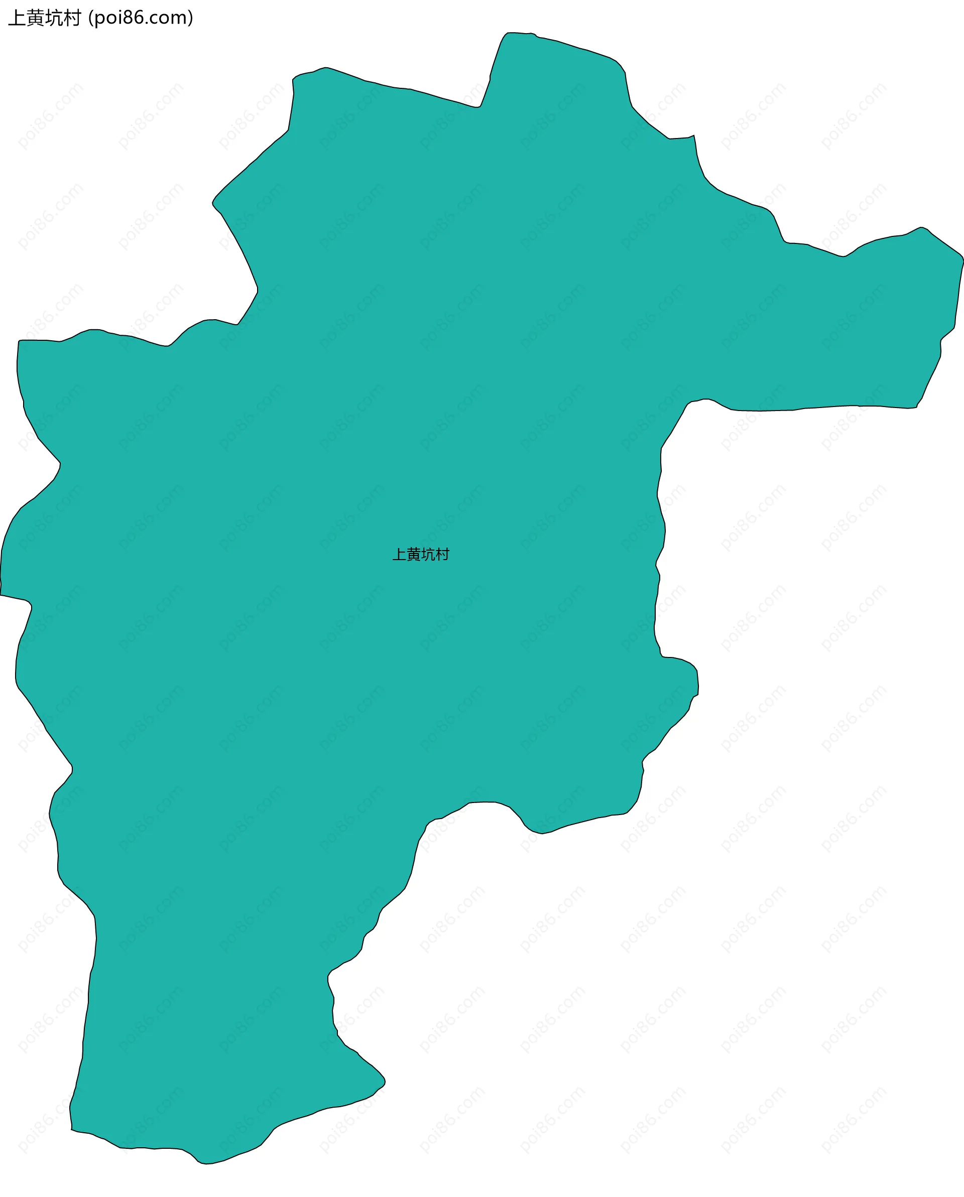 上黄坑村边界地图