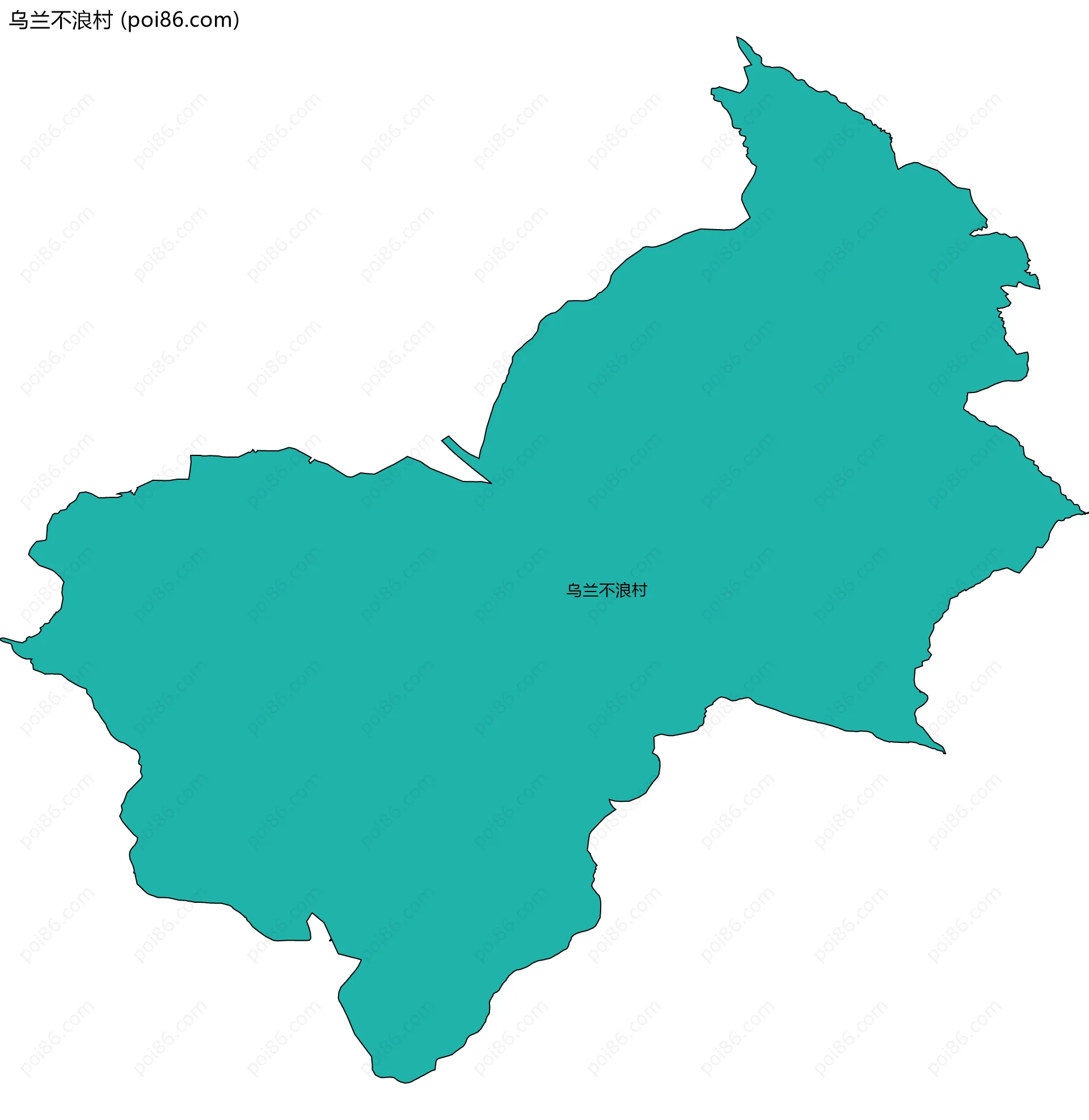 乌兰不浪村边界地图