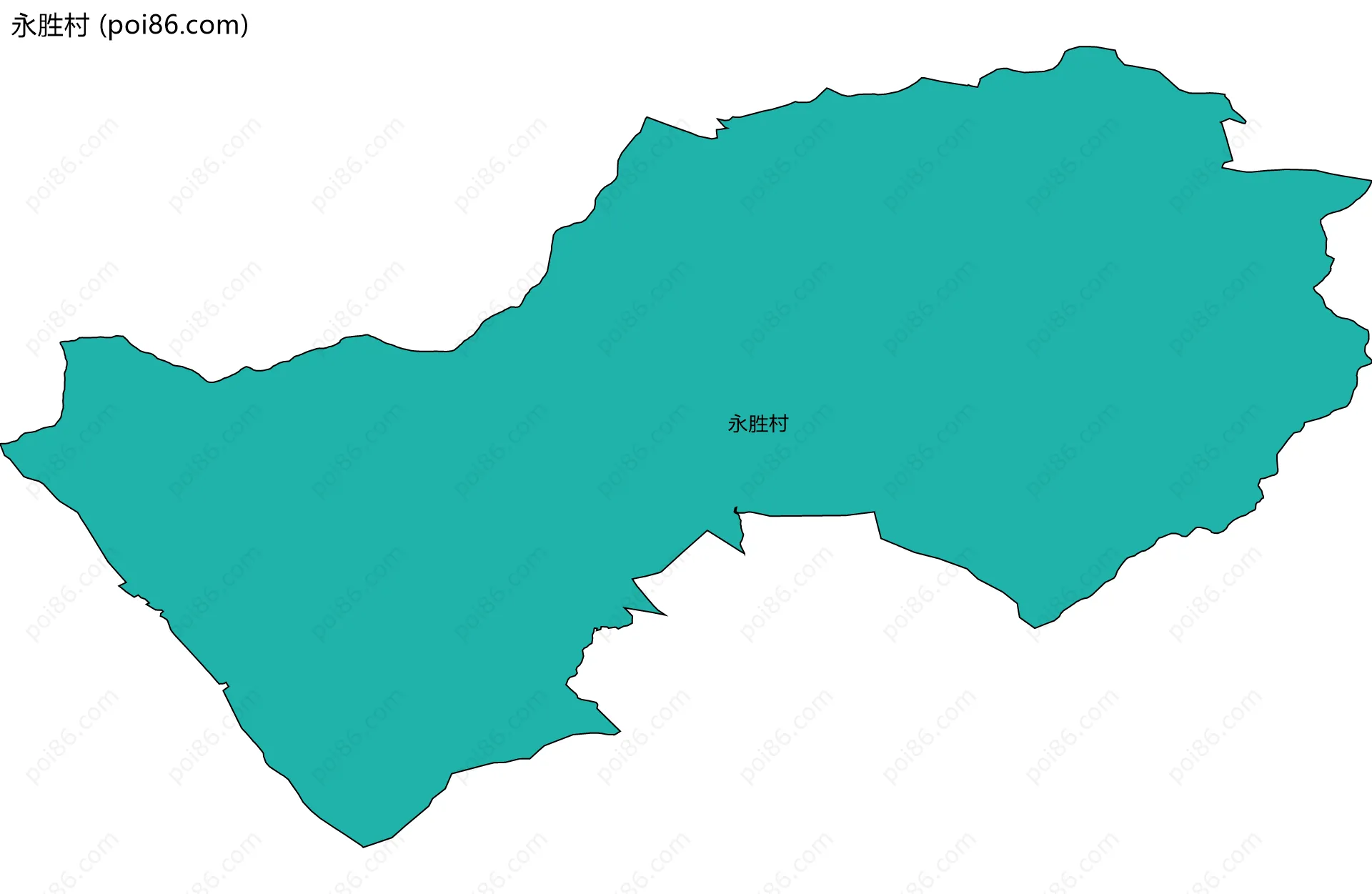 永胜村边界地图