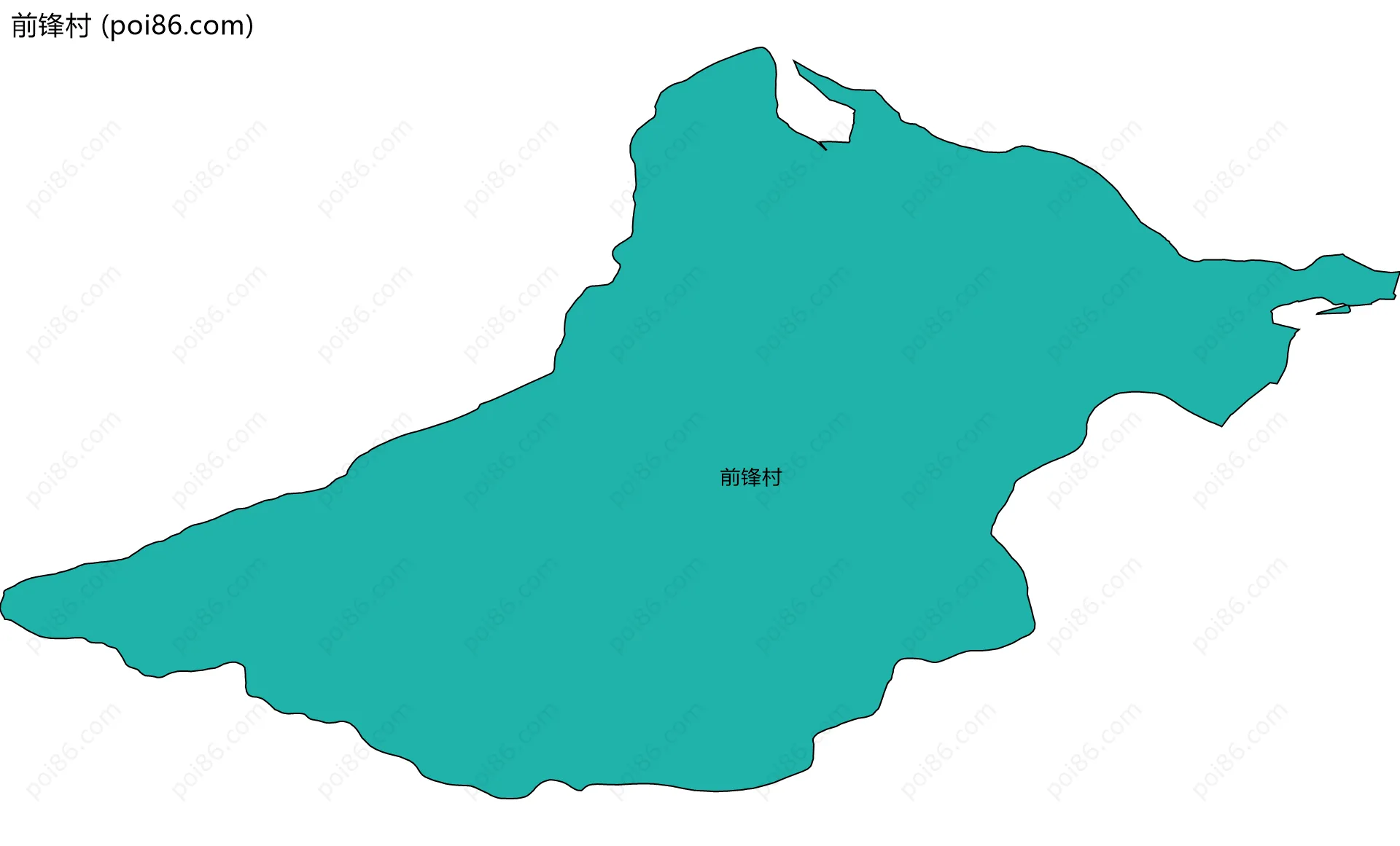 前锋村边界地图