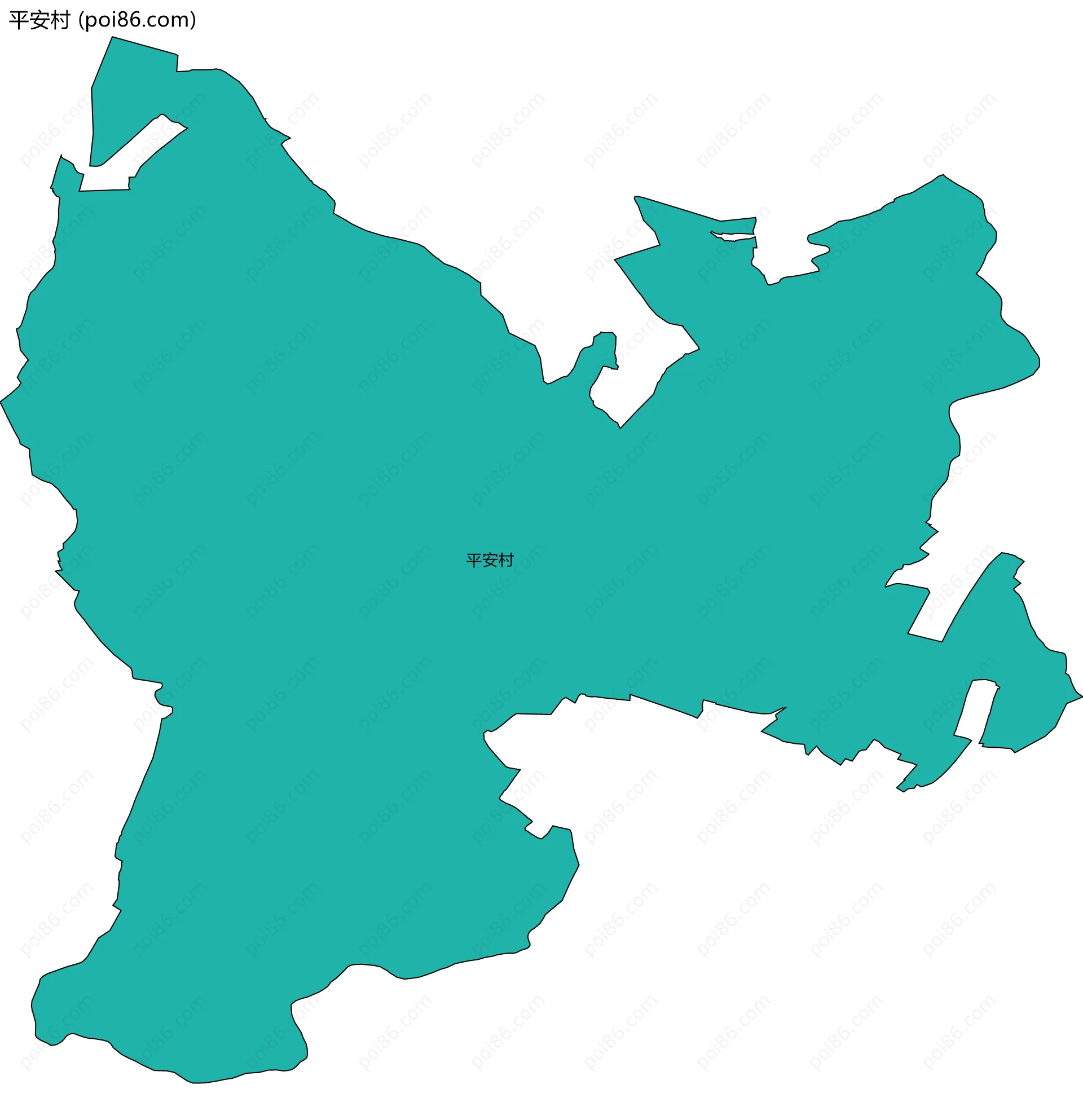 平安村边界地图