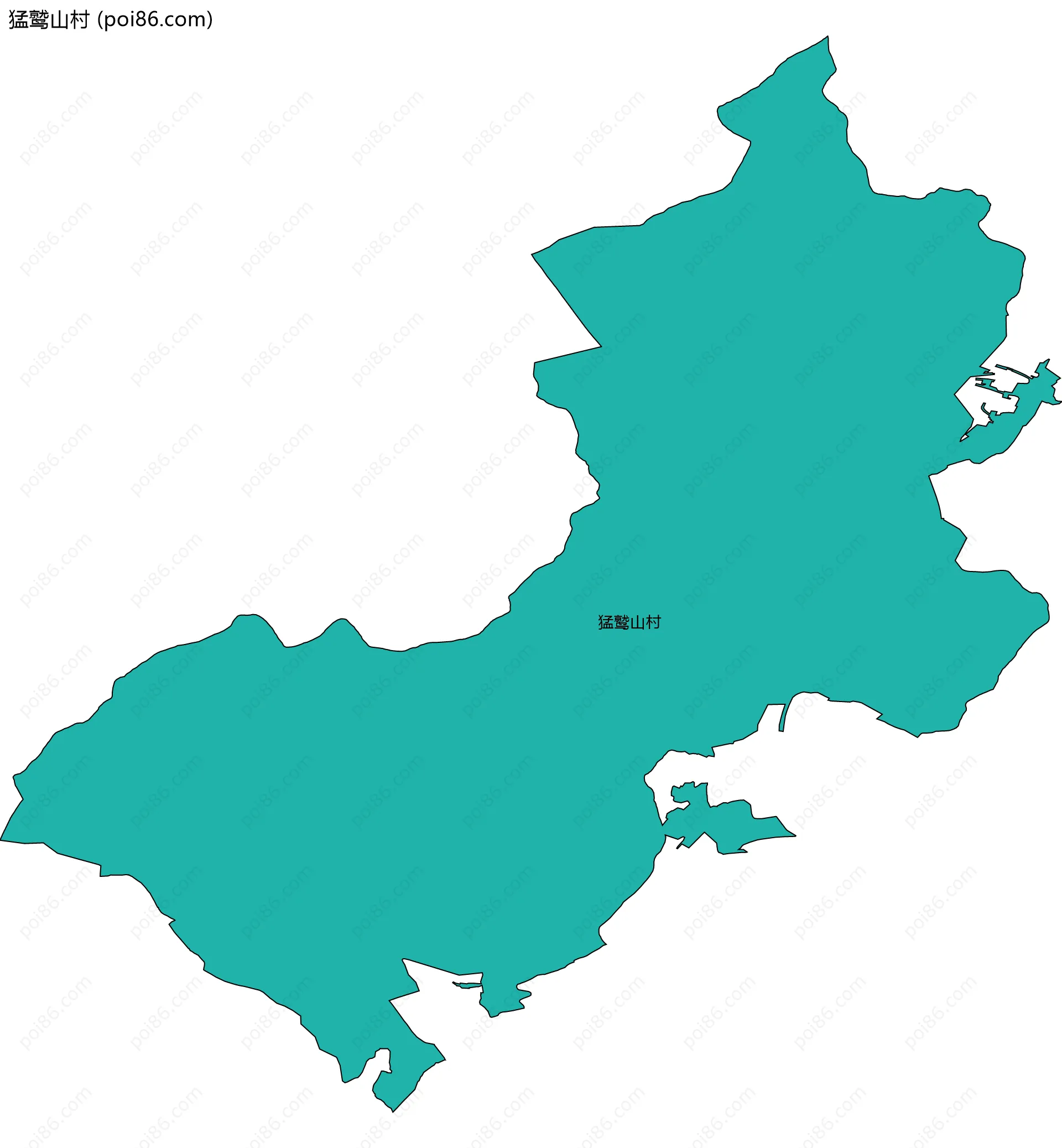 猛鹫山村边界地图