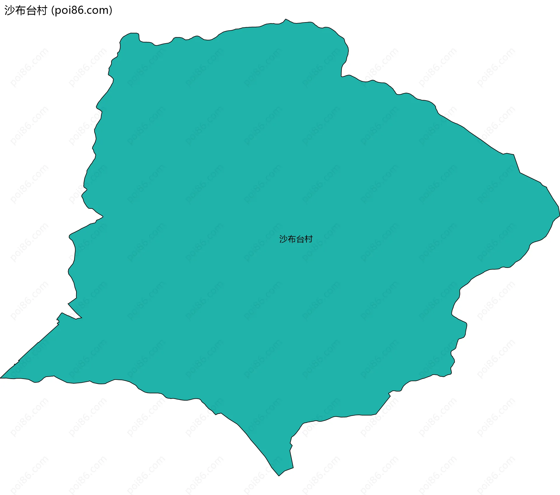 沙布台村边界地图
