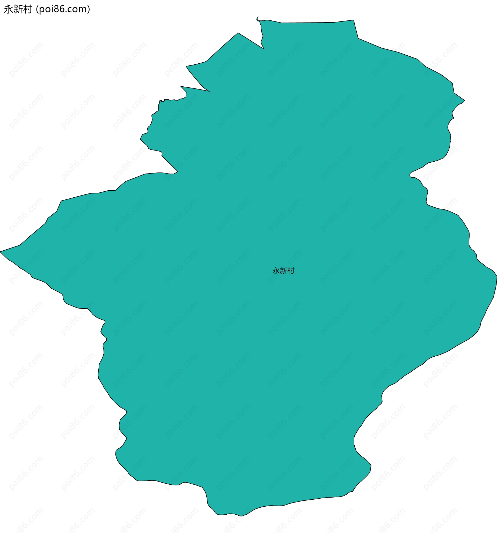 永新村边界地图