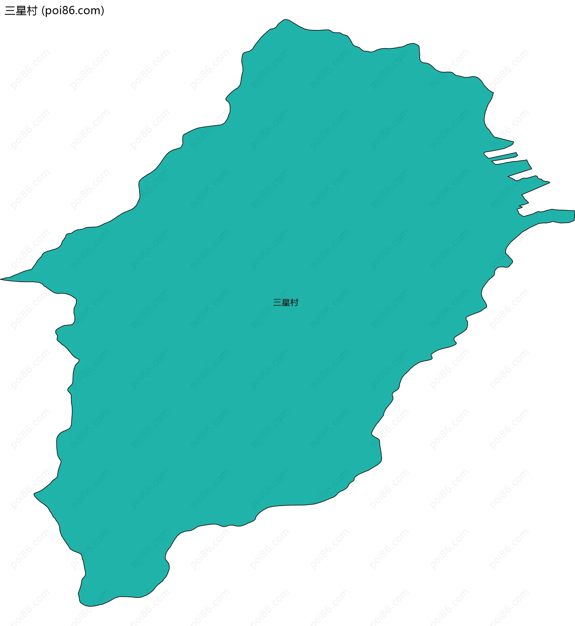三星村边界地图