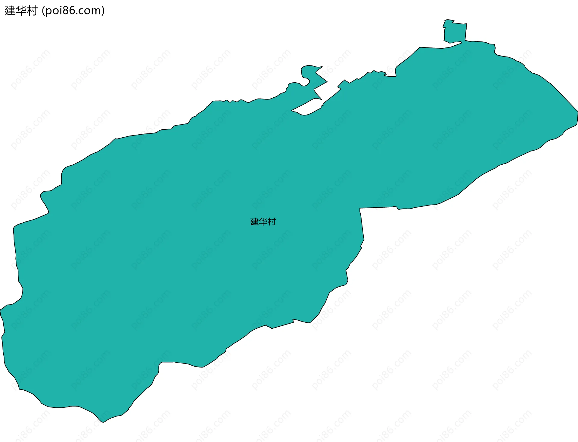 建华村边界地图