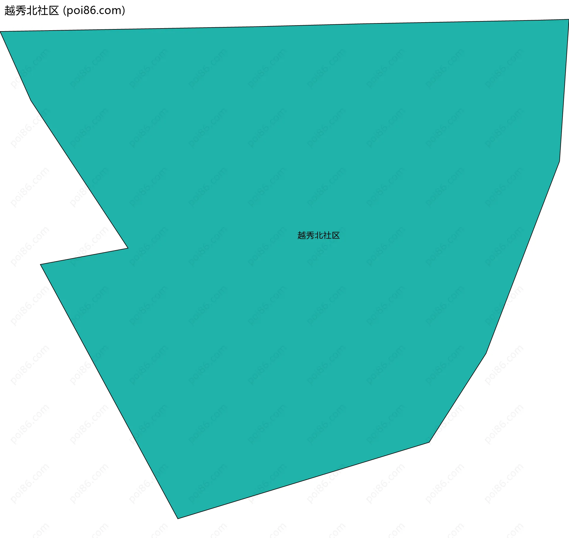 越秀北社区边界地图
