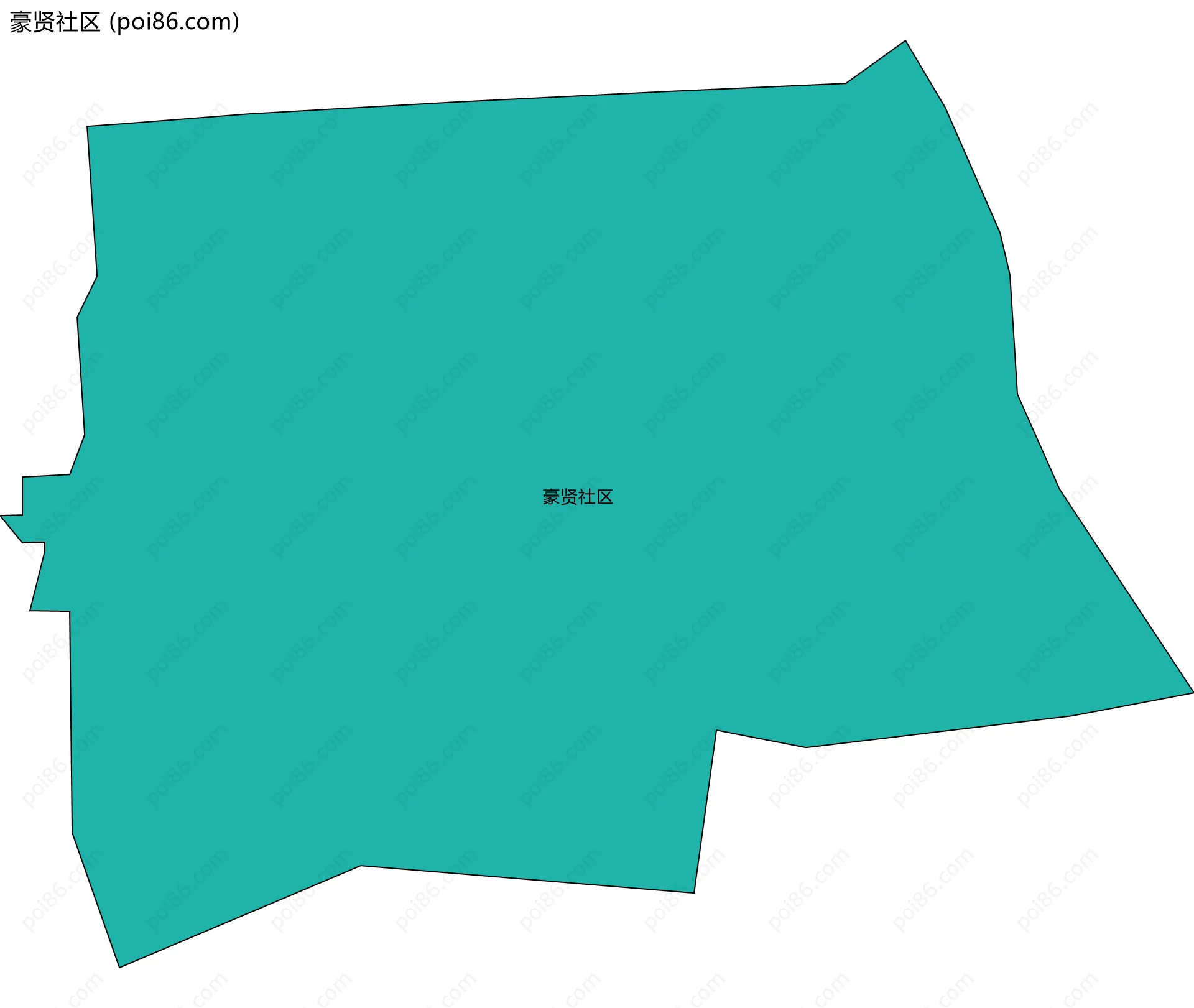豪贤社区边界地图