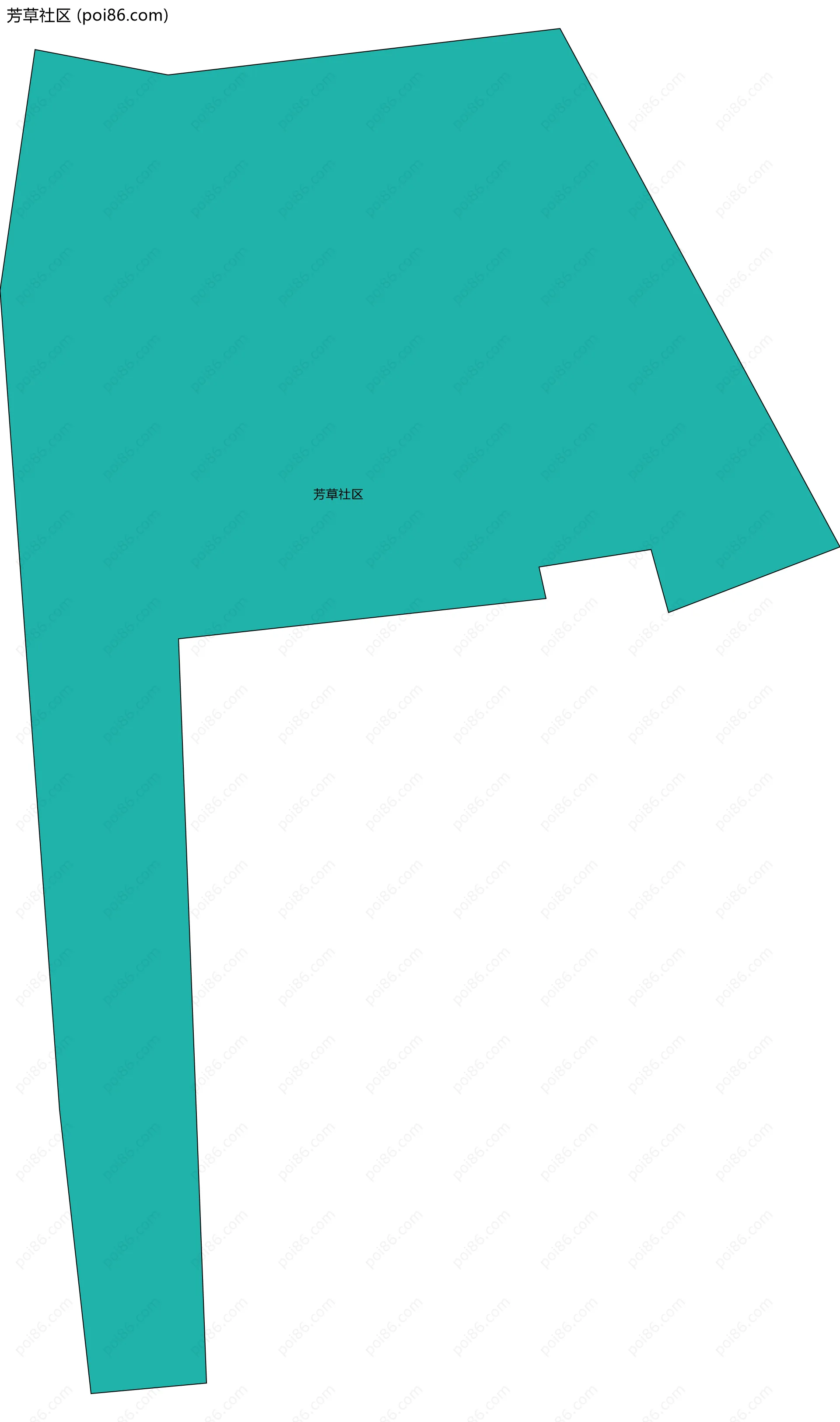 芳草社区边界地图