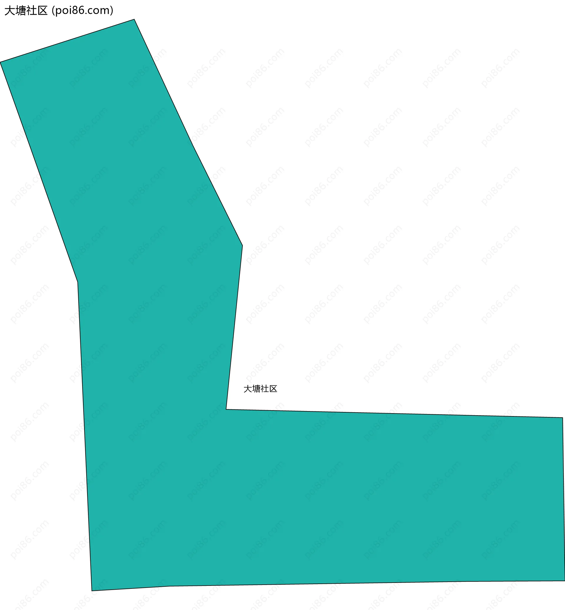 大塘社区边界地图