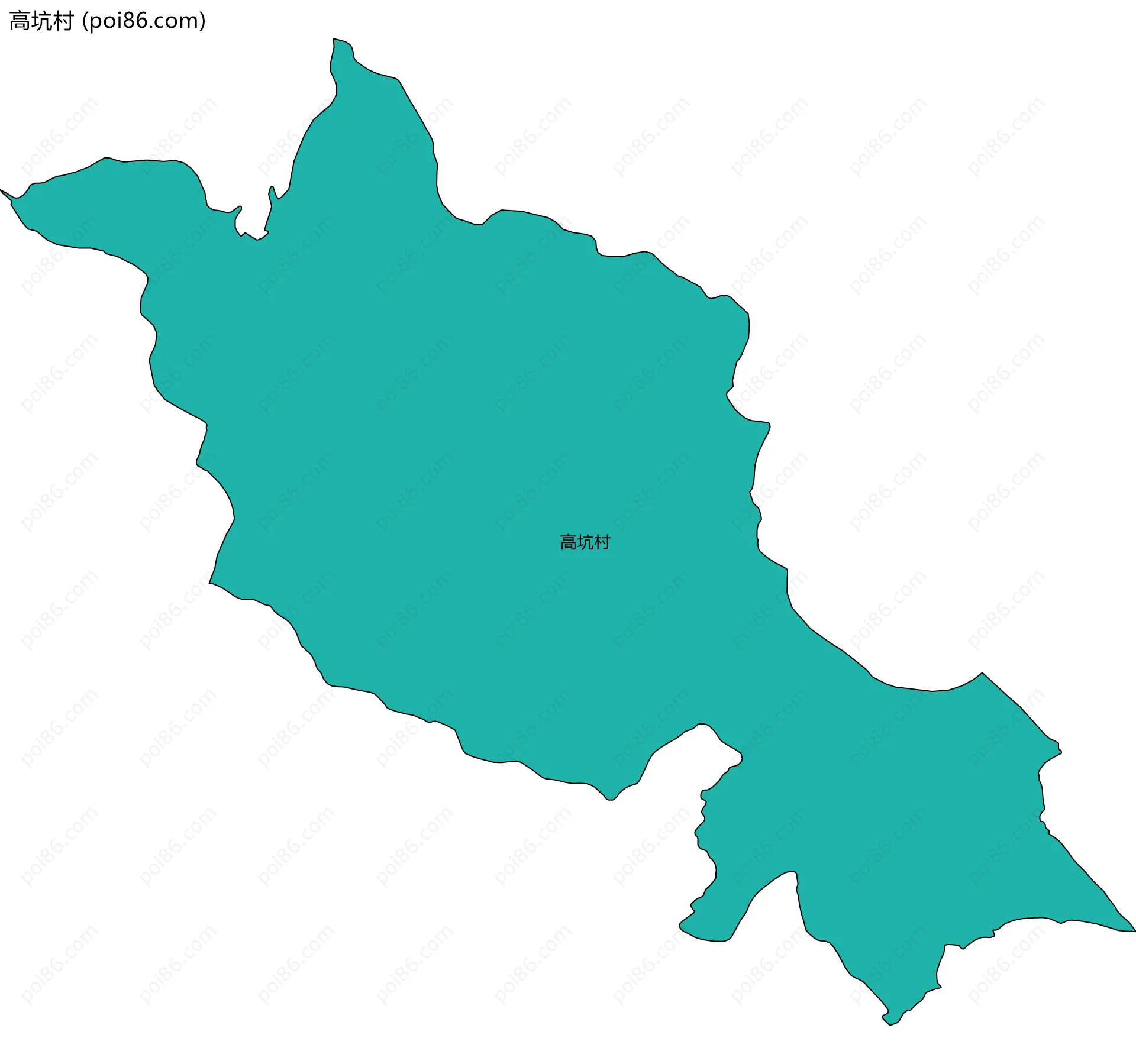 高坑村边界地图