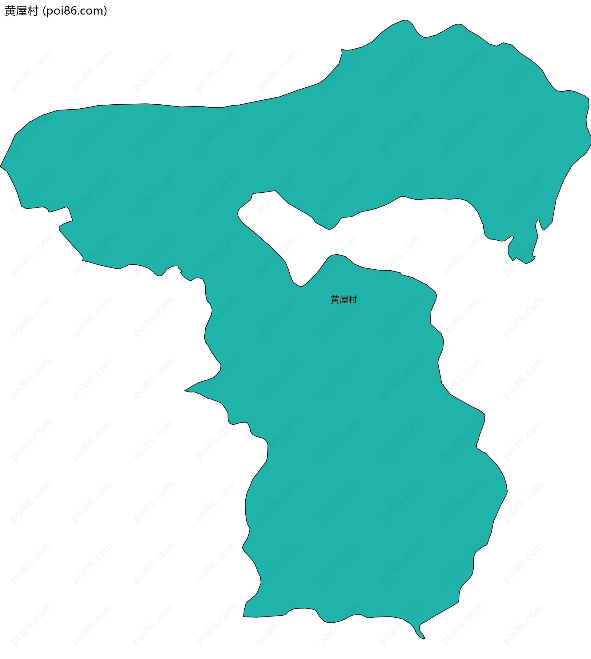 黄屋村边界地图