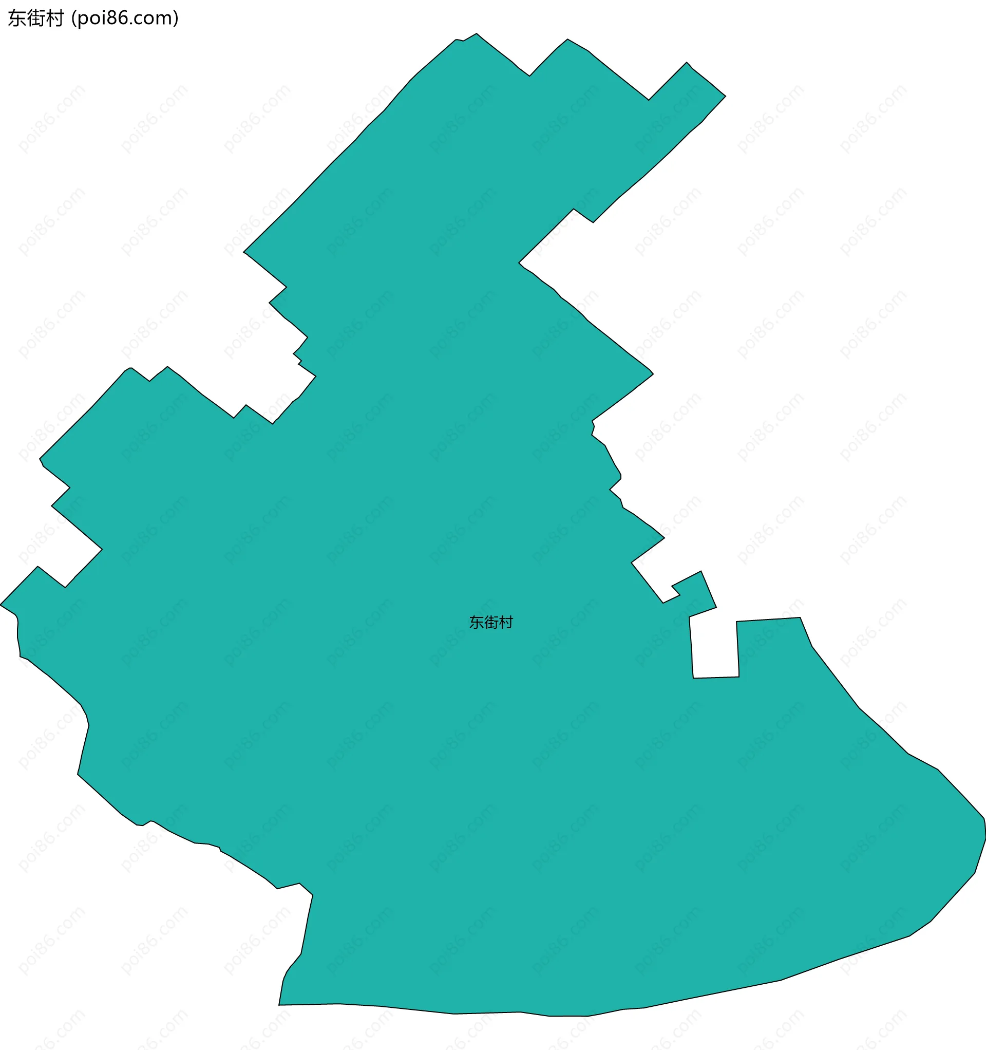 东街村边界地图