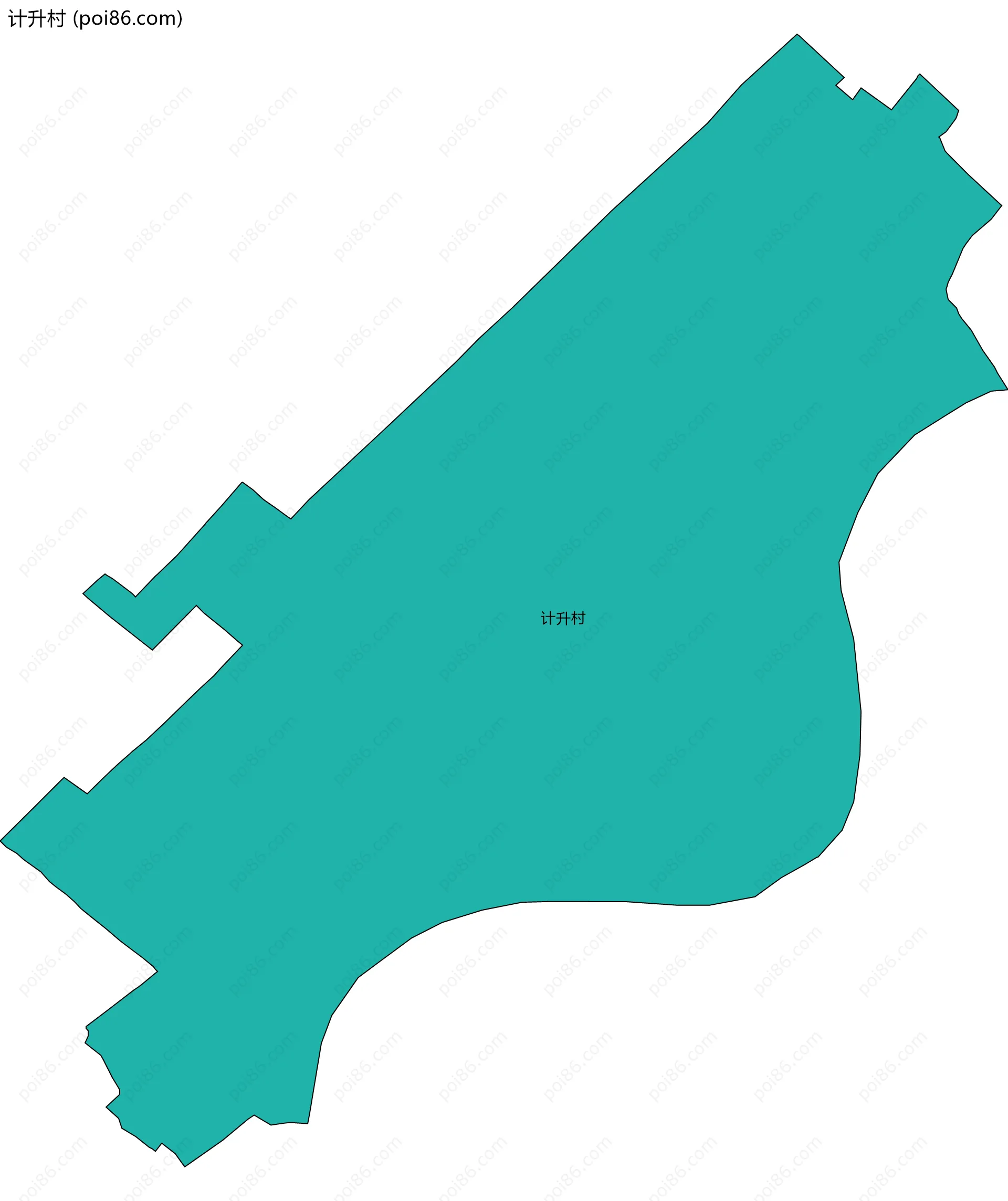 计升村边界地图