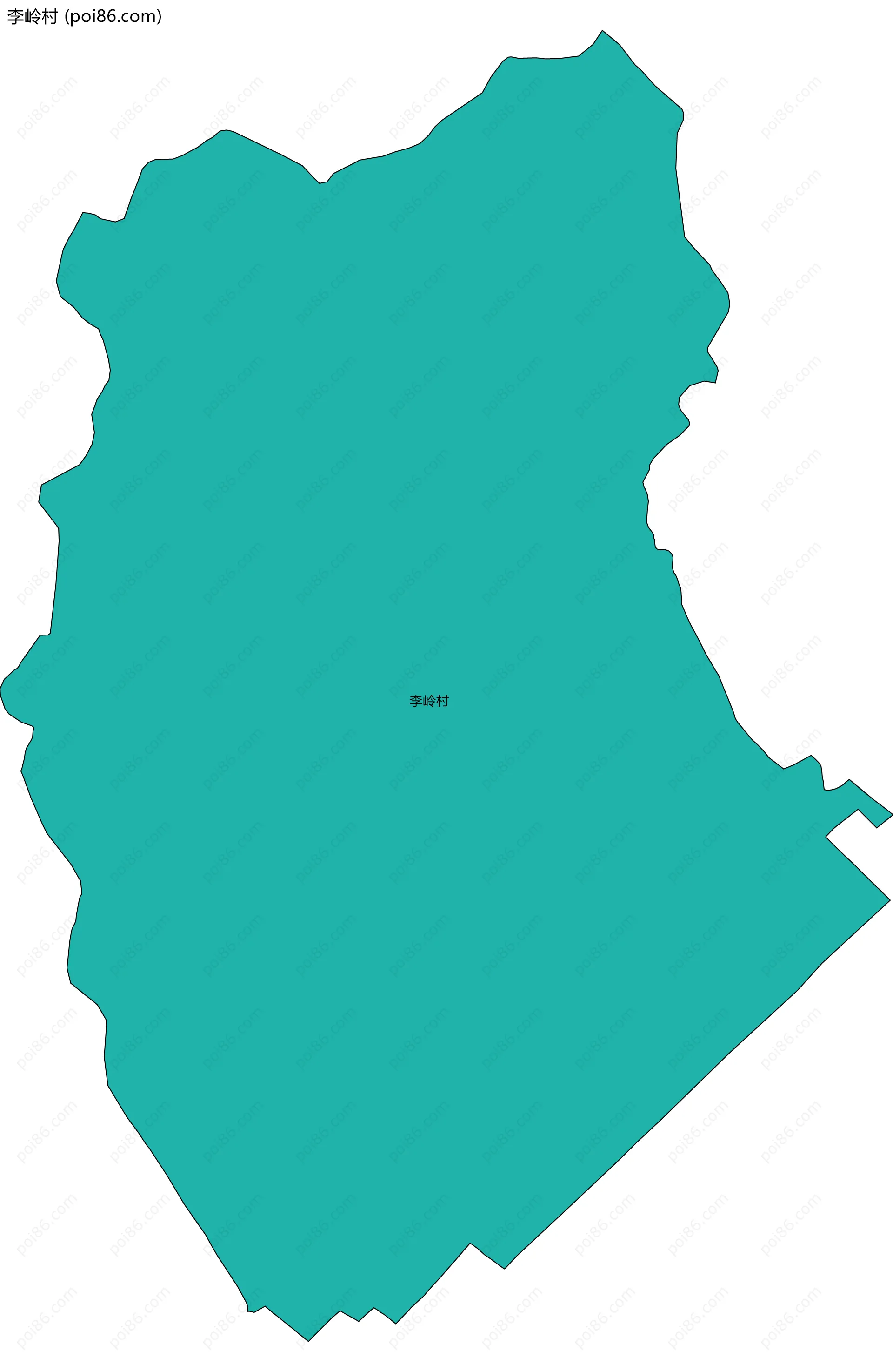 李岭村边界地图