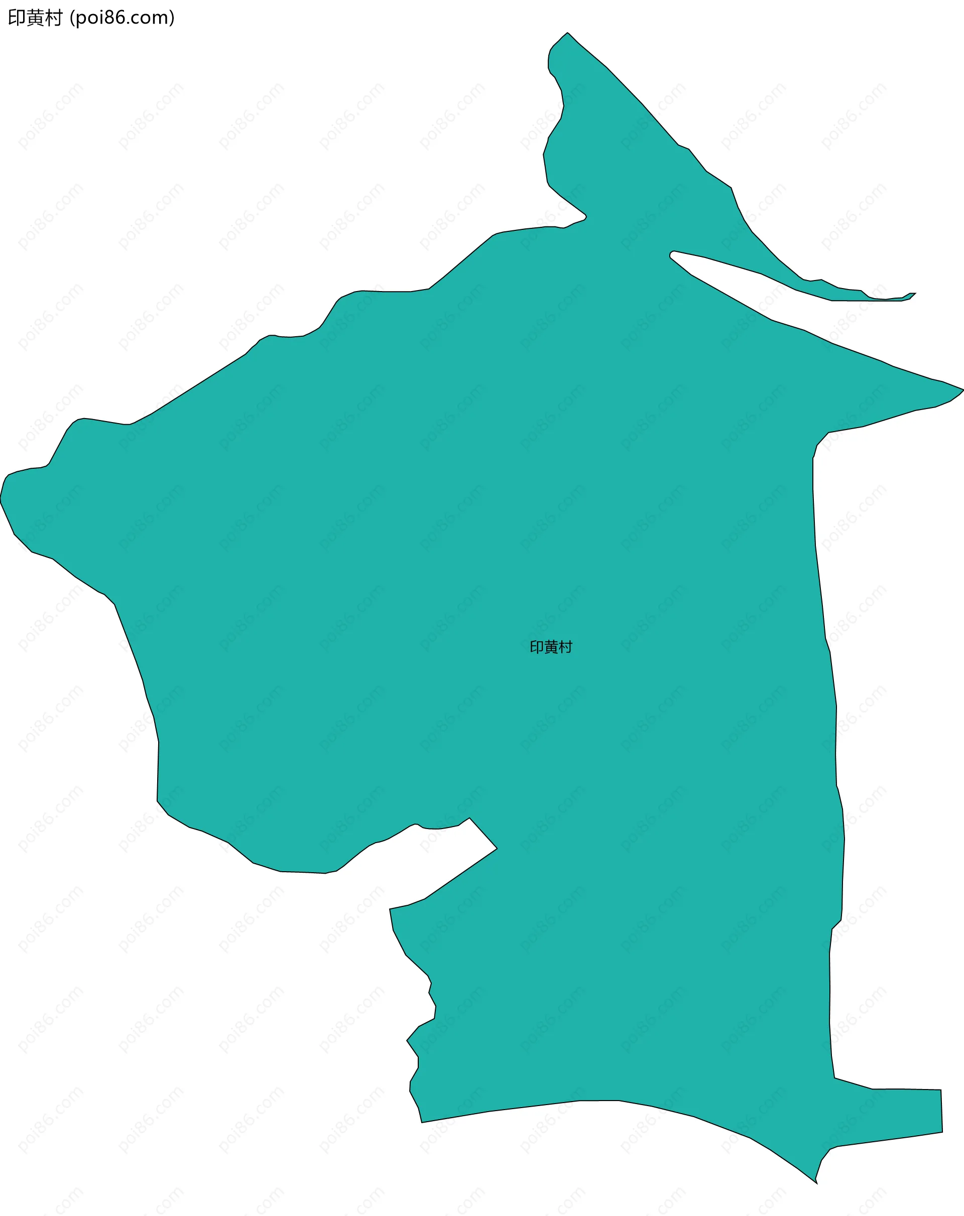 印黄村边界地图