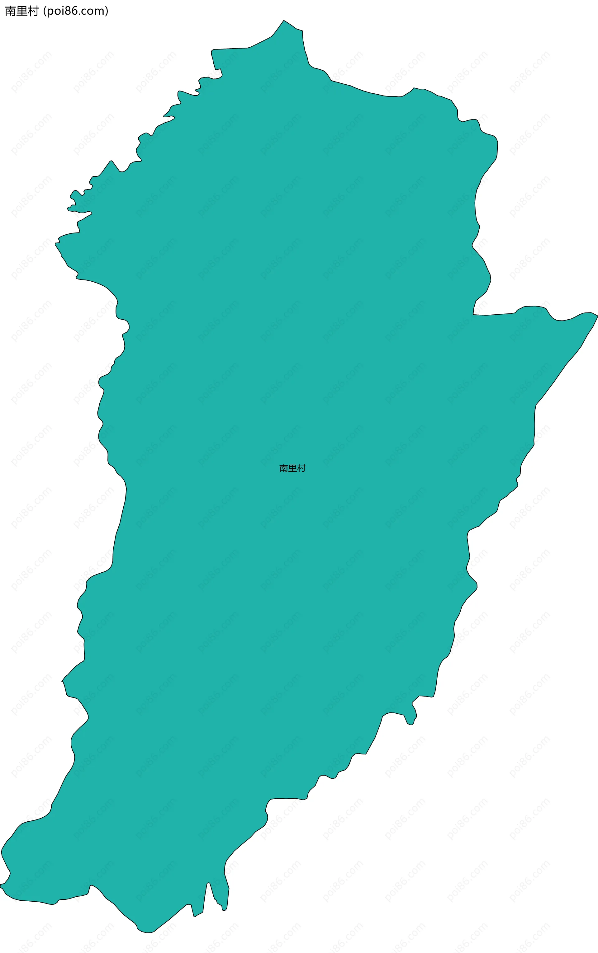 南里村边界地图