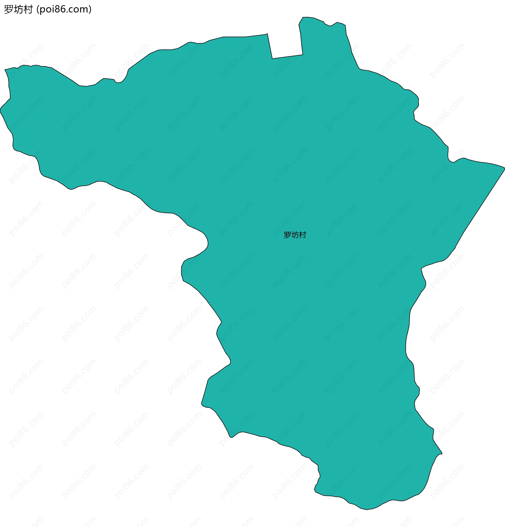 罗坊村边界地图