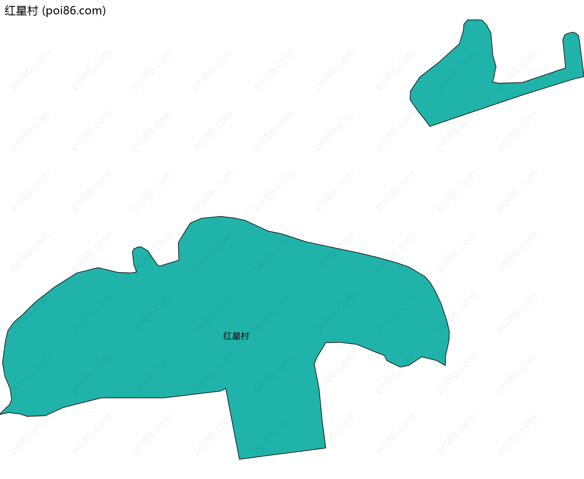 红星村边界地图