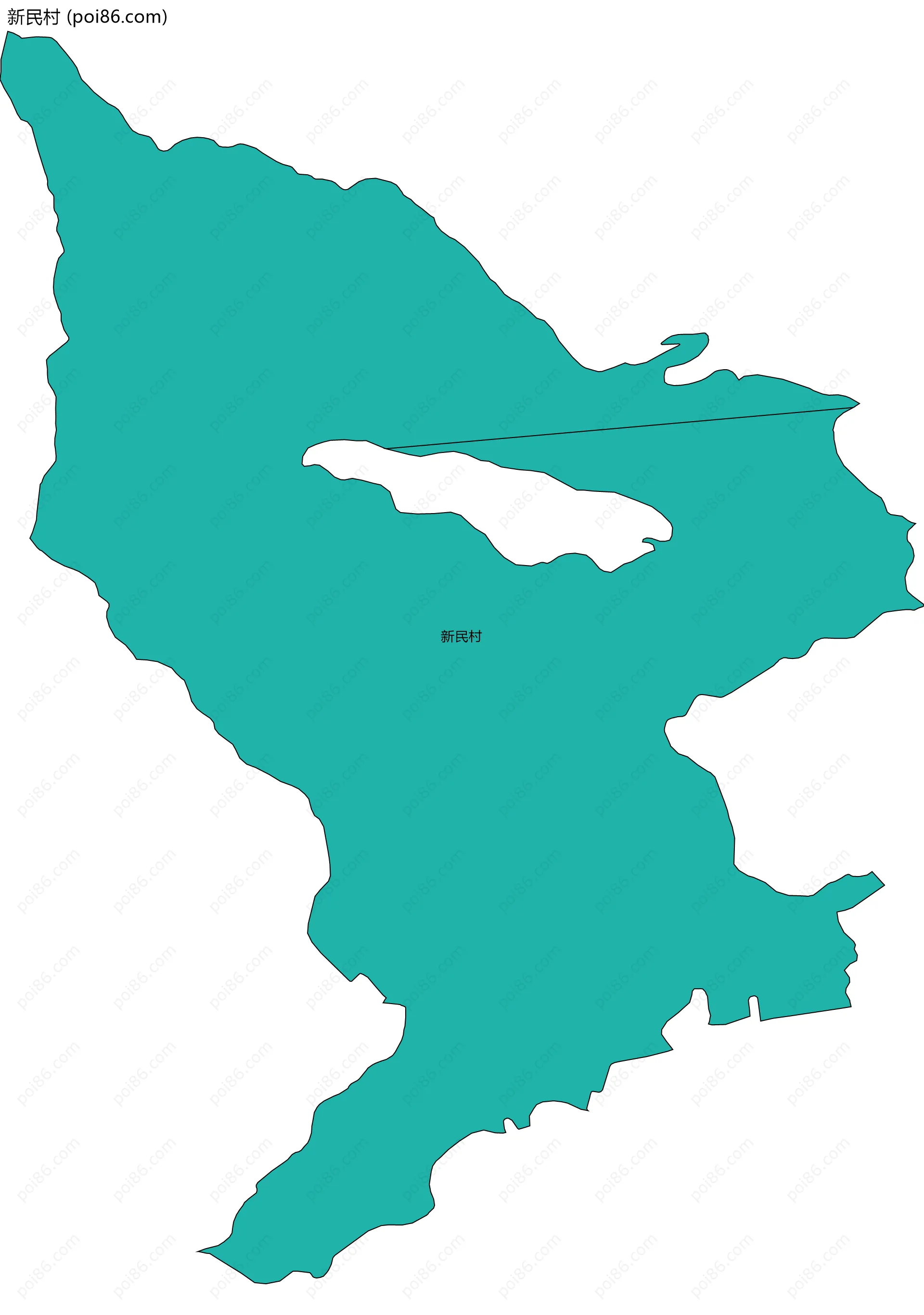 新民村边界地图