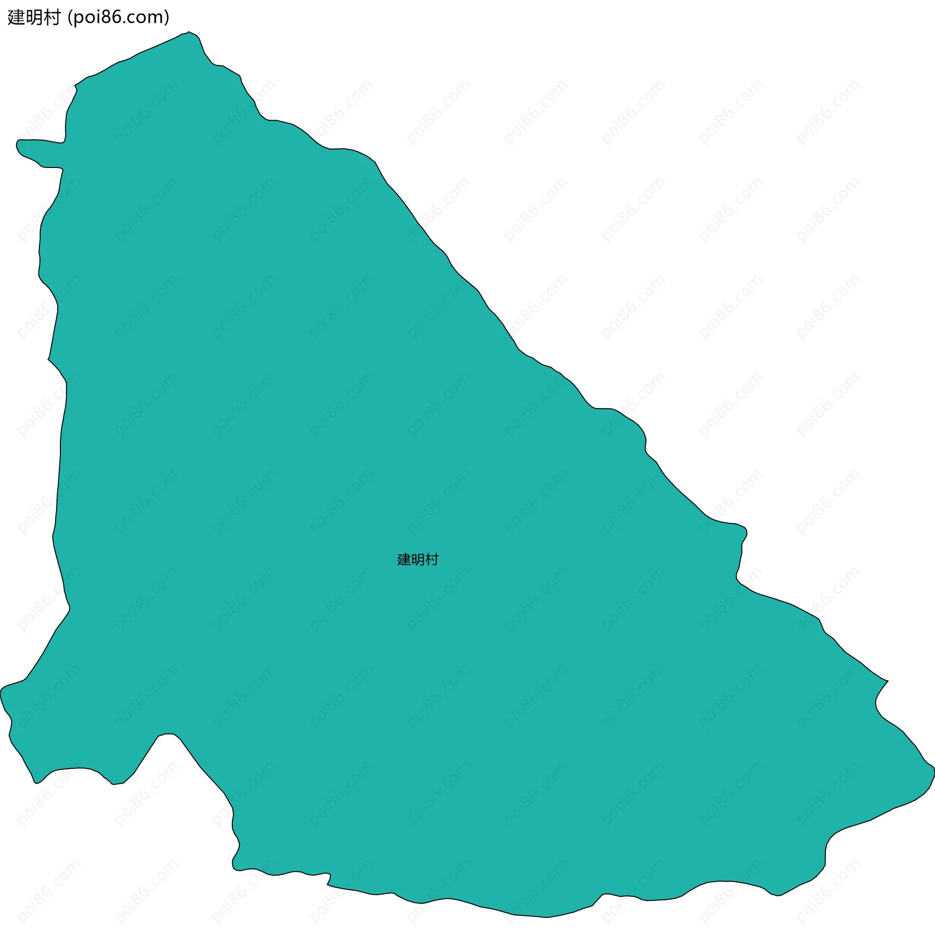 建明村边界地图