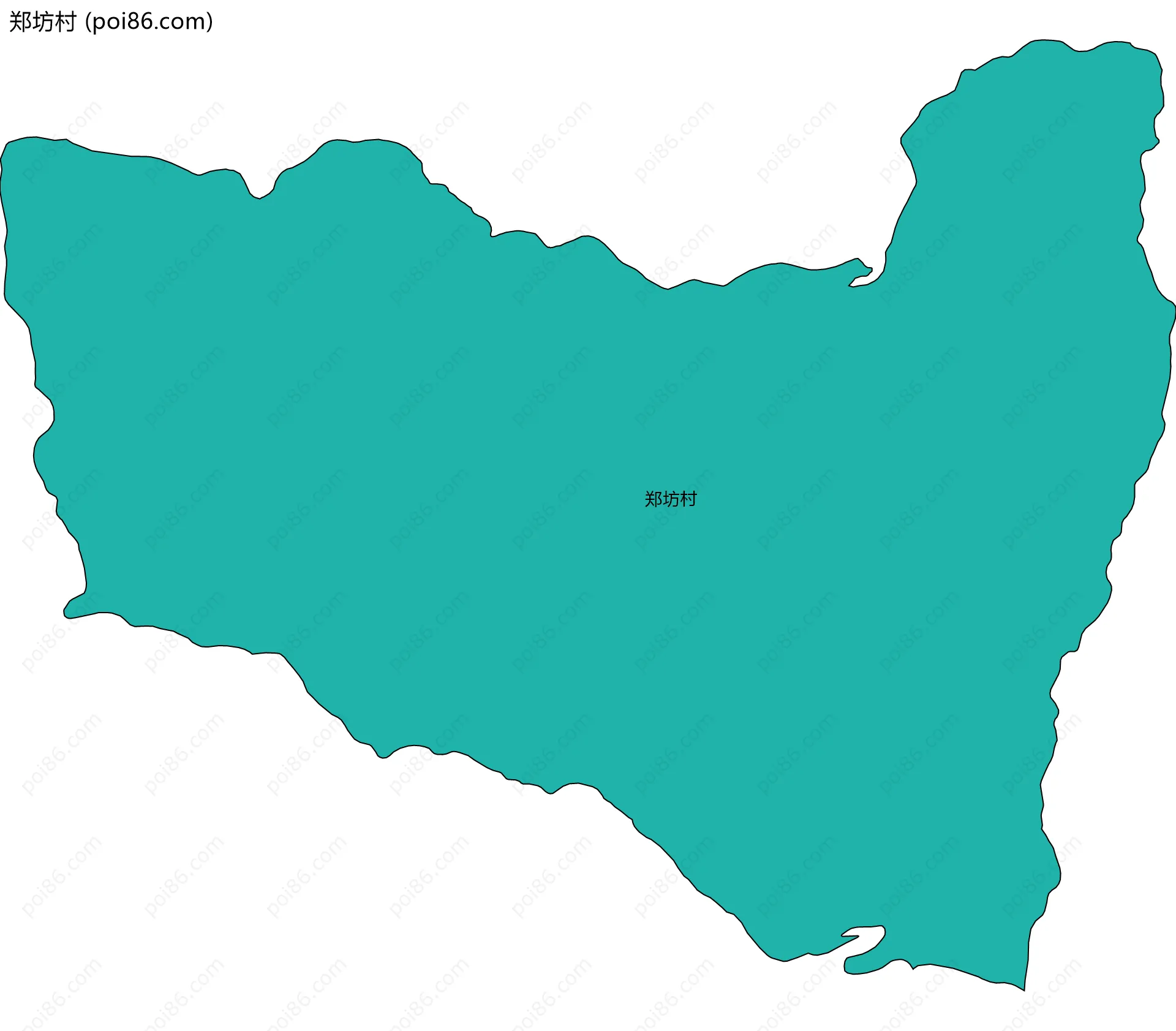郑坊村边界地图