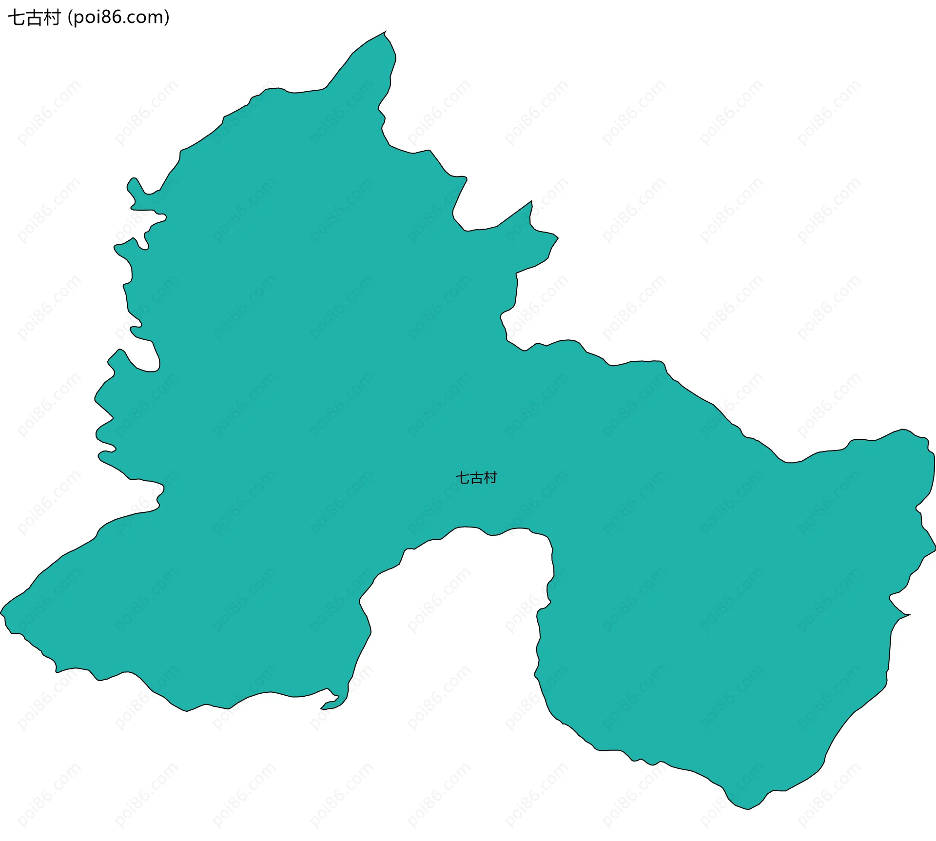 七古村边界地图