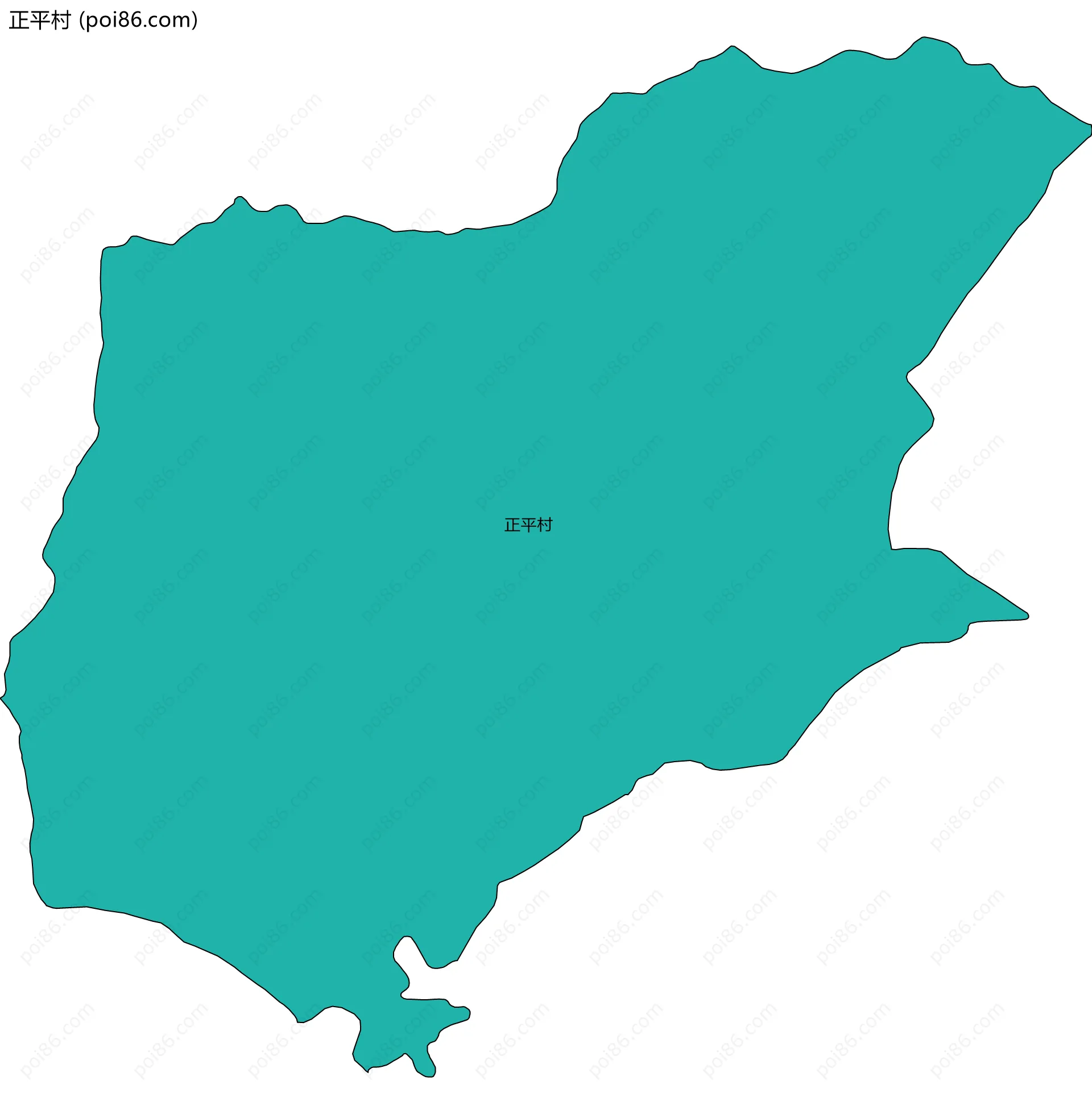 正平村边界地图