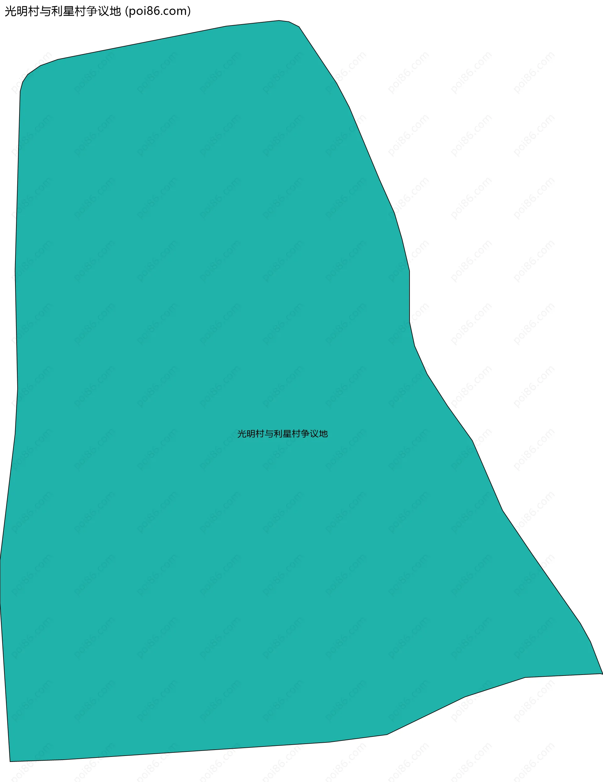 光明村与利星村争议地边界地图