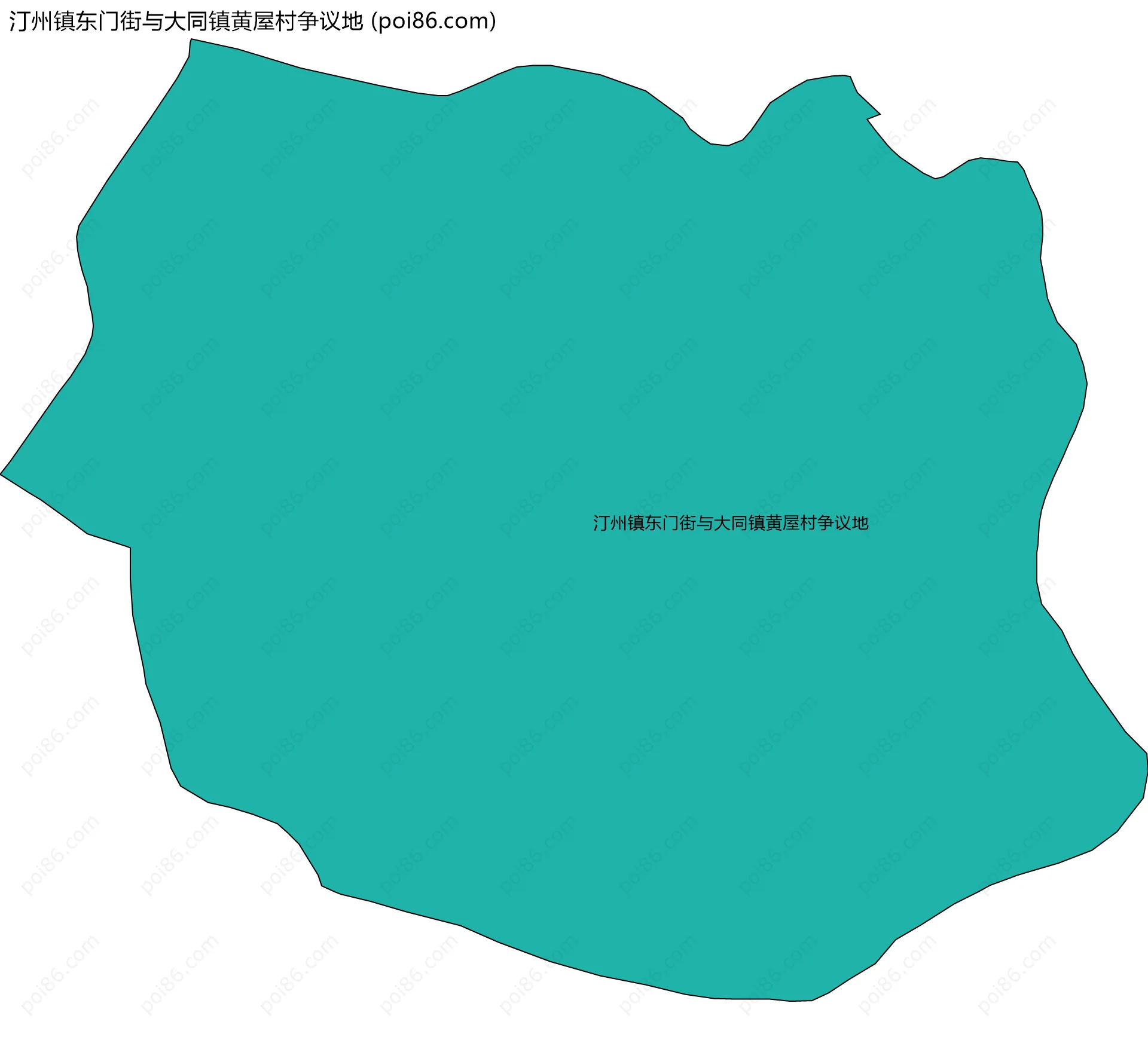汀州镇东门街与大同镇黄屋村争议地边界地图